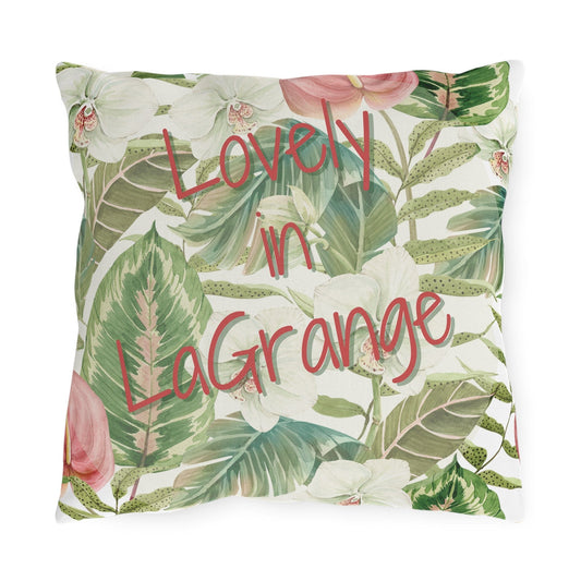 Take the 2nd Exit Florida Villages of  Outdoor Pillows (Pink Lettering) - LaGrange