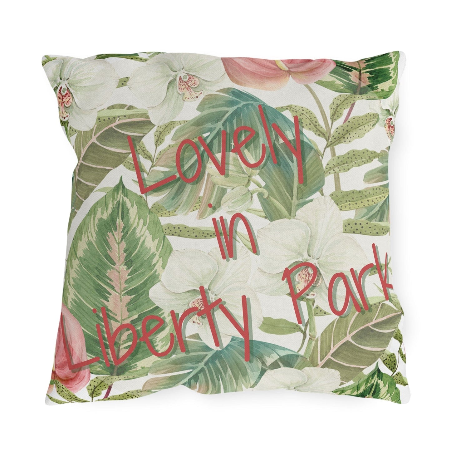 Take the 2nd Exit Florida Villages of  Outdoor Pillows (Pink Lettering) - Liberty Park