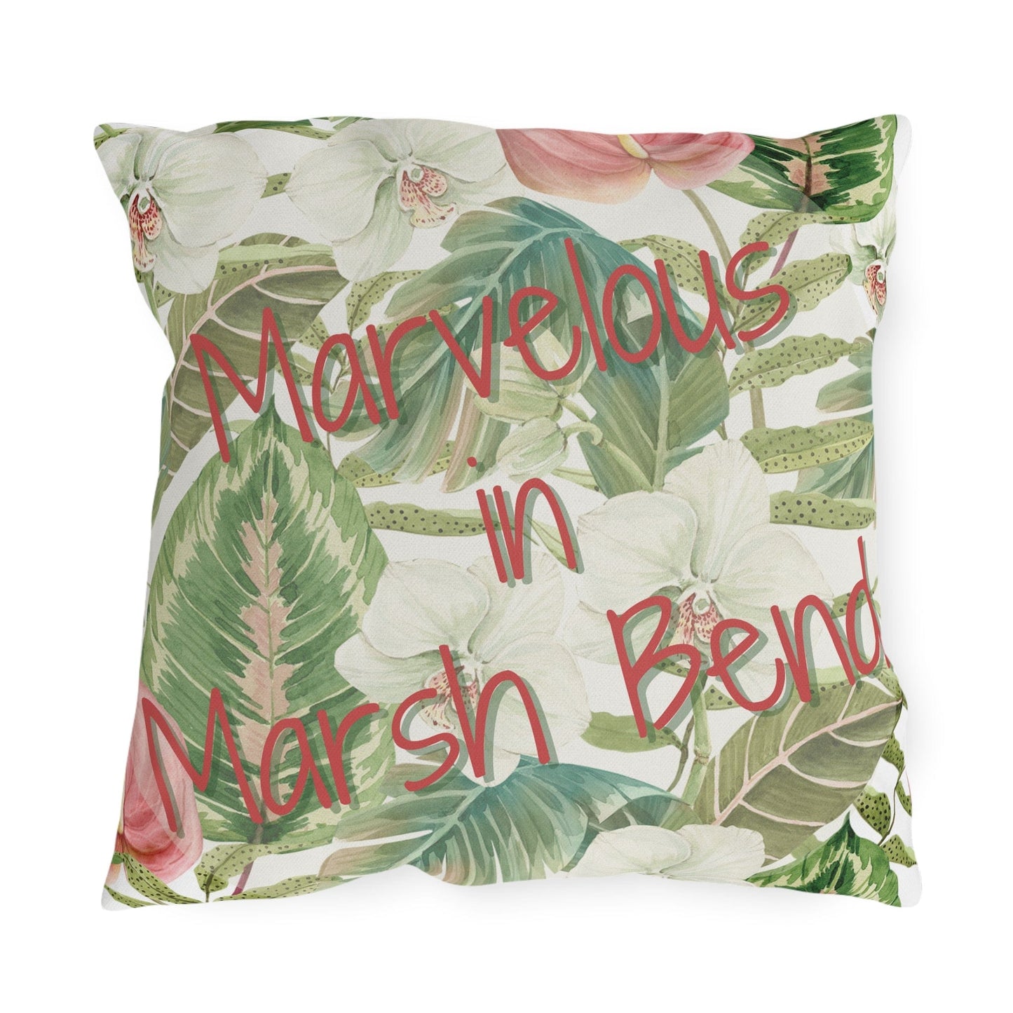 Take the 2nd Exit Florida Villages of  Outdoor Pillows (Pink Lettering) - Marsh Bend