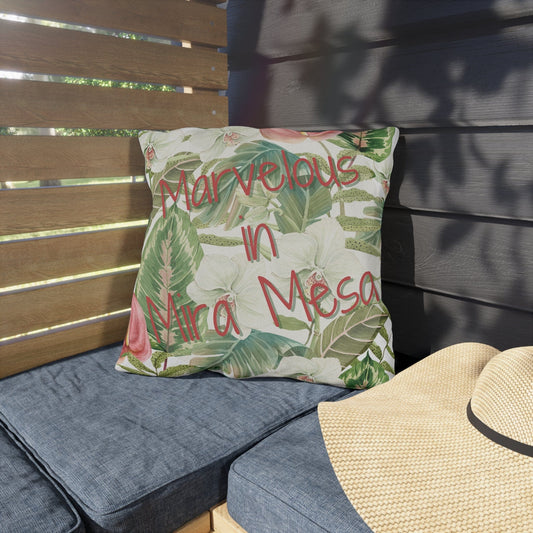 Take the 2nd Exit Florida Villages of  Outdoor Pillows (Pink Lettering) - Mira Mesa