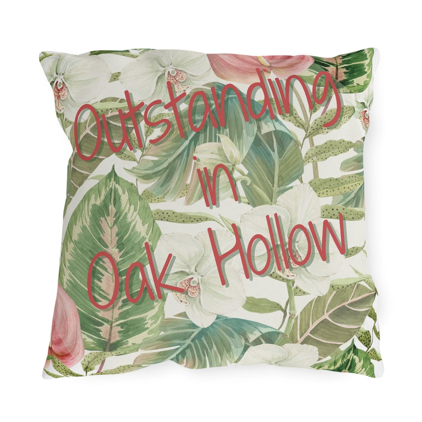 Take the 2nd Exit Florida Villages of  Outdoor Pillows (Pink Lettering) - Oak Hollow