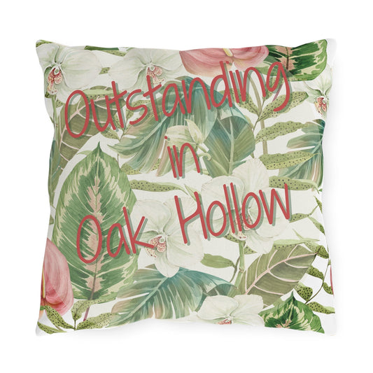 Take the 2nd Exit Florida Villages of  Outdoor Pillows (Pink Lettering) - Oak Hollow