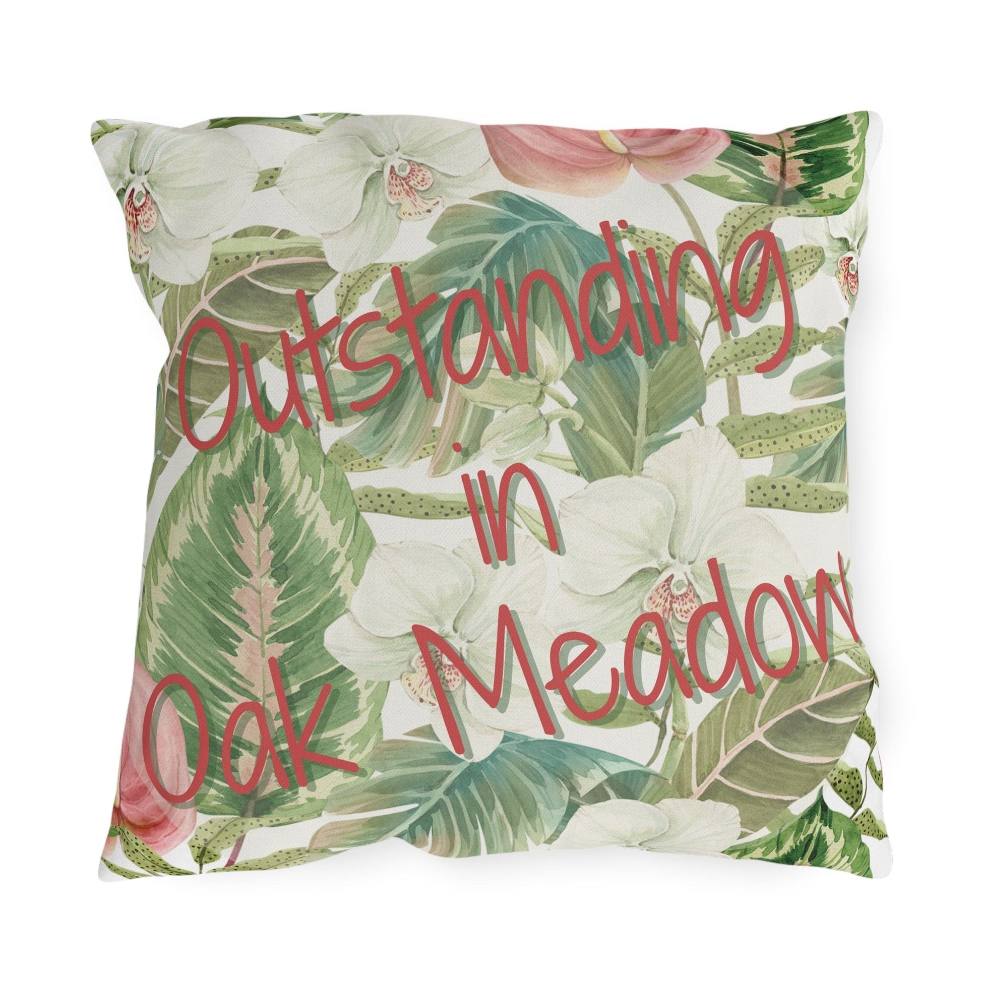 Take the 2nd Exit Florida Villages of  Outdoor Pillows (Pink Lettering) - Oak Meadow