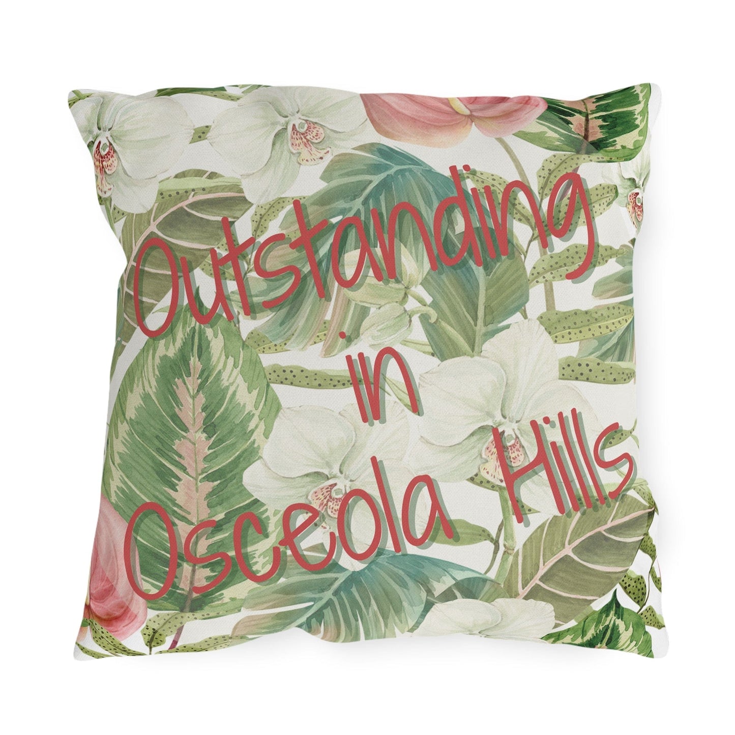 Take the 2nd Exit Florida Villages of  Outdoor Pillows (Pink Lettering) - Osceola Hills