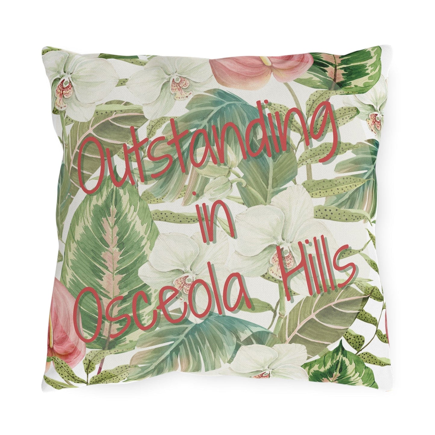 Take the 2nd Exit Florida Villages of  Outdoor Pillows (Pink Lettering) - Osceola Hills