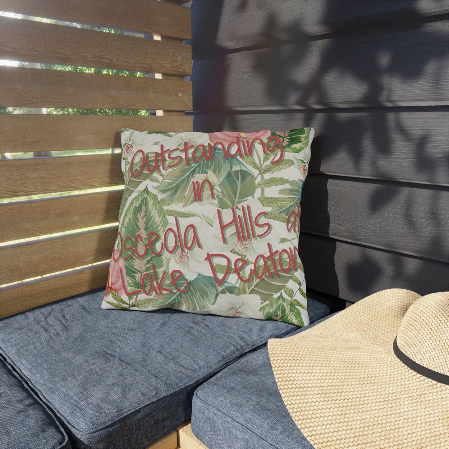 Take the 2nd Exit Florida Villages of  Outdoor Pillows (Pink Lettering) - Osceola Hills at Lake Deaton