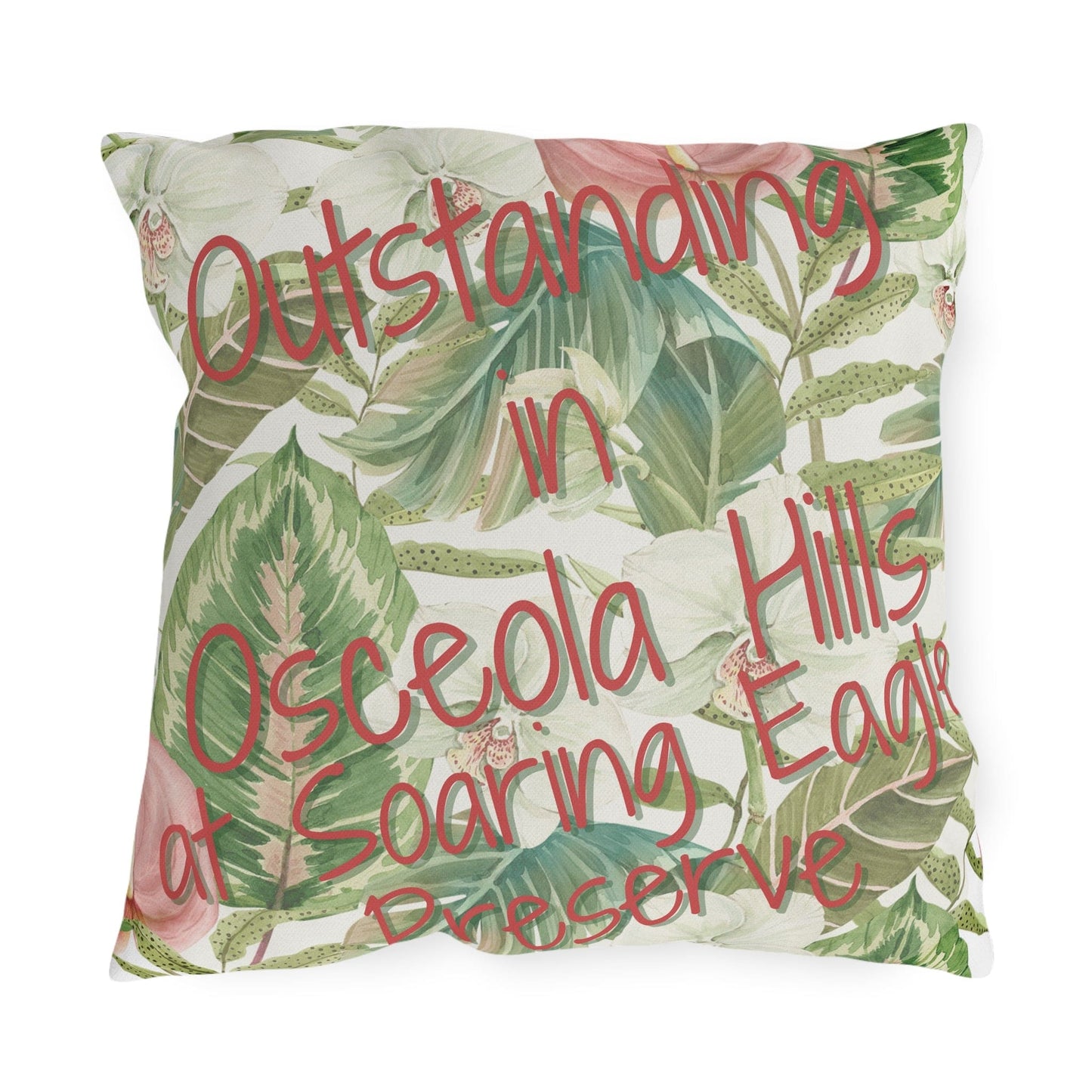 Take the 2nd Exit Florida Villages of  Outdoor Pillows (Pink Lettering) - Osceola Hills at Soaring Eagle Preserve
