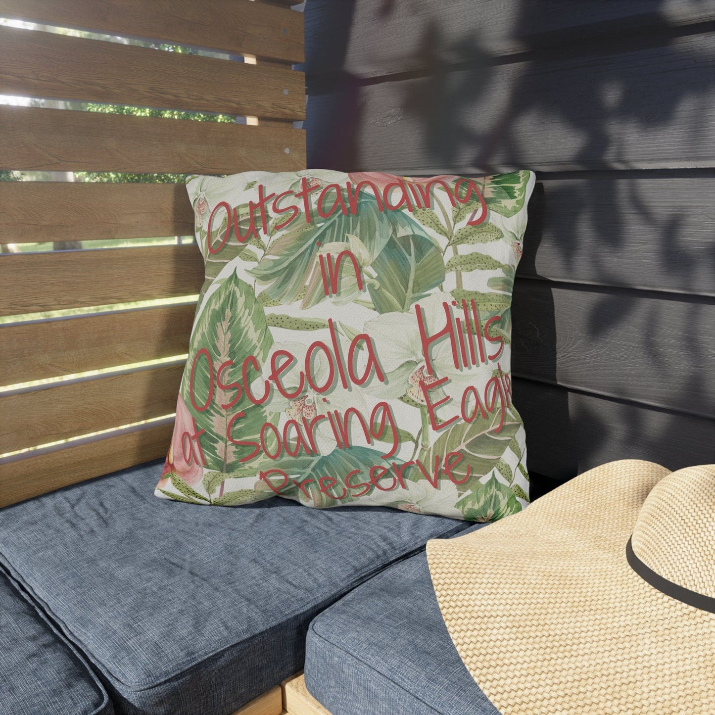 Take the 2nd Exit Florida Villages of  Outdoor Pillows (Pink Lettering) - Osceola Hills at Soaring Eagle Preserve