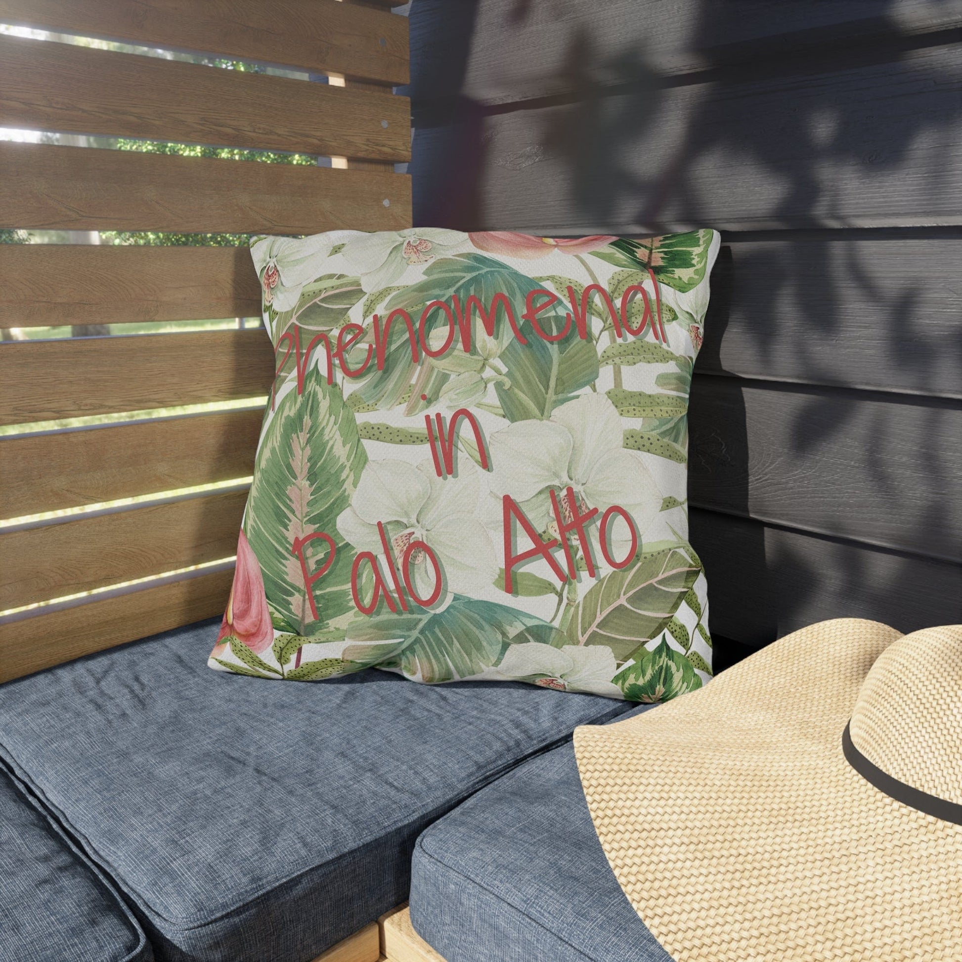 Take the 2nd Exit Florida Villages of  Outdoor Pillows (Pink Lettering) - Palo Alto