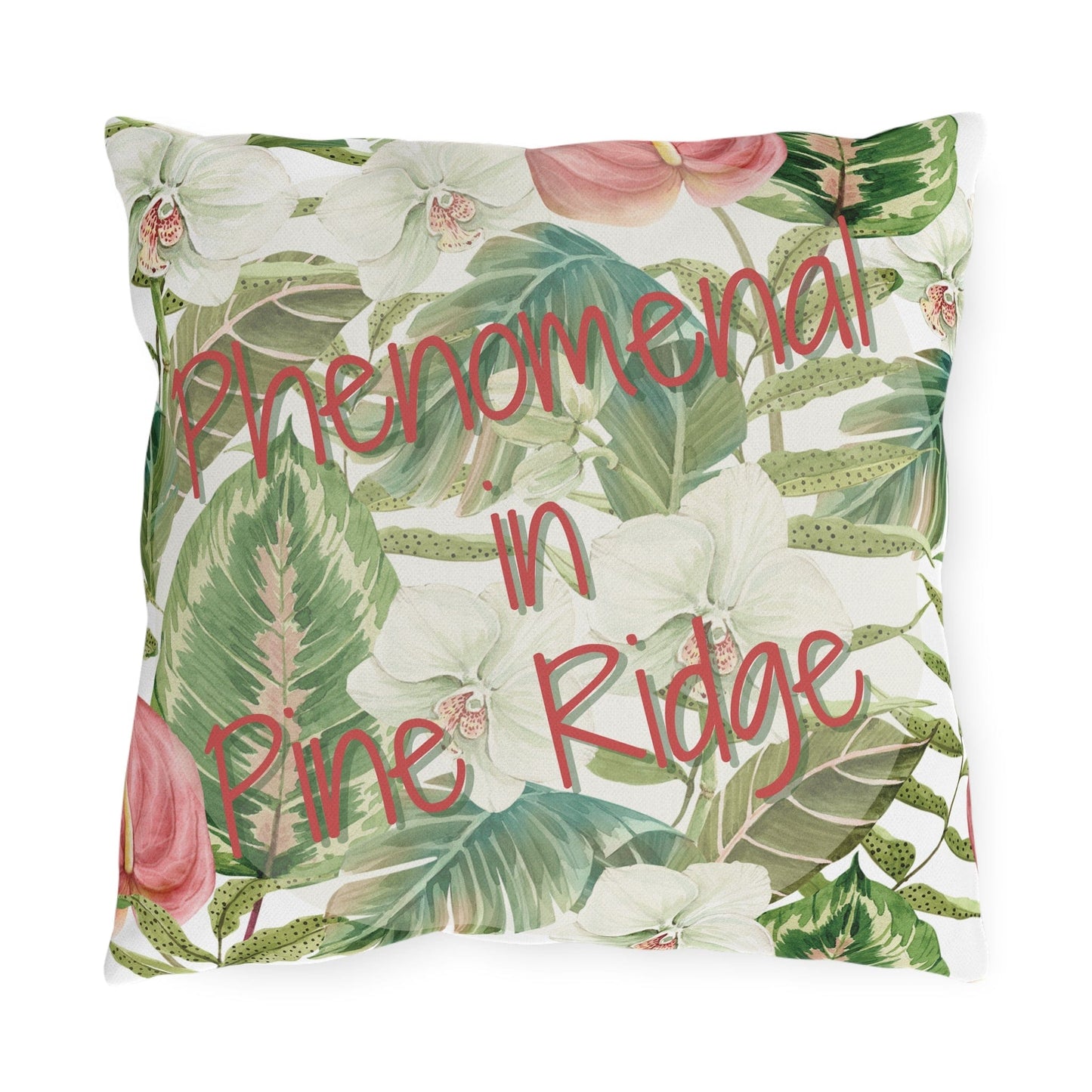 Take the 2nd Exit Florida Villages of  Outdoor Pillows (Pink Lettering) - Pine Ridge