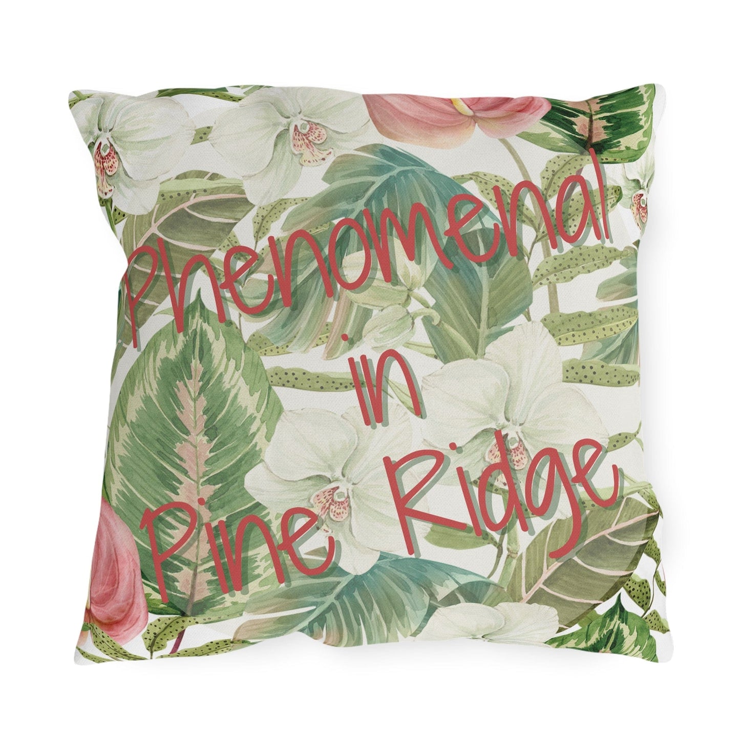 Take the 2nd Exit Florida Villages of  Outdoor Pillows (Pink Lettering) - Pine Ridge