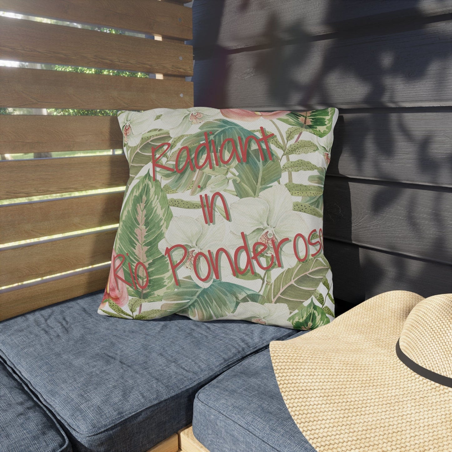 Take the 2nd Exit Florida Villages of  Outdoor Pillows (Pink Lettering) - Rio Ponderosa