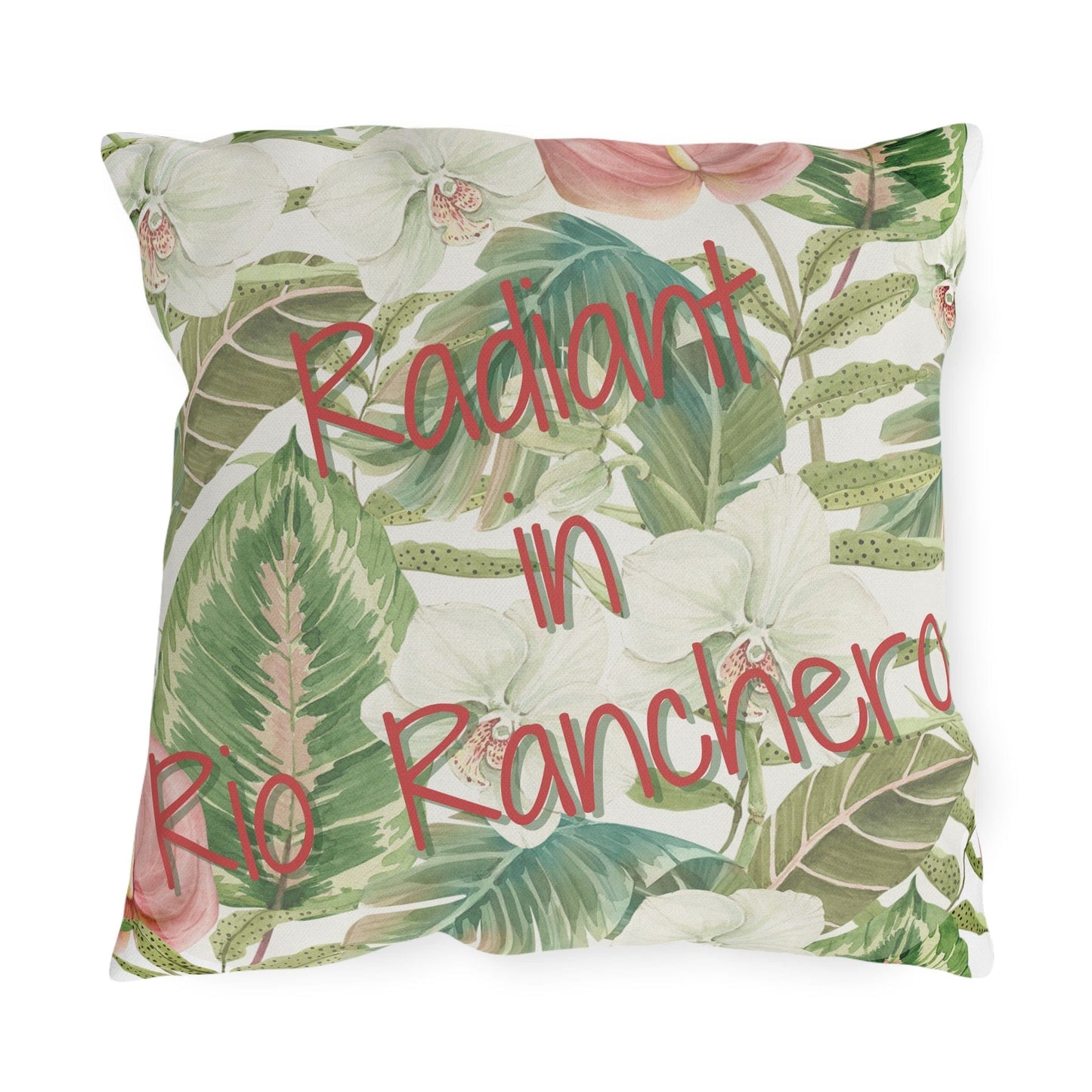 Take the 2nd Exit Florida Villages of  Outdoor Pillows (Pink Lettering) - Rio Ranchero