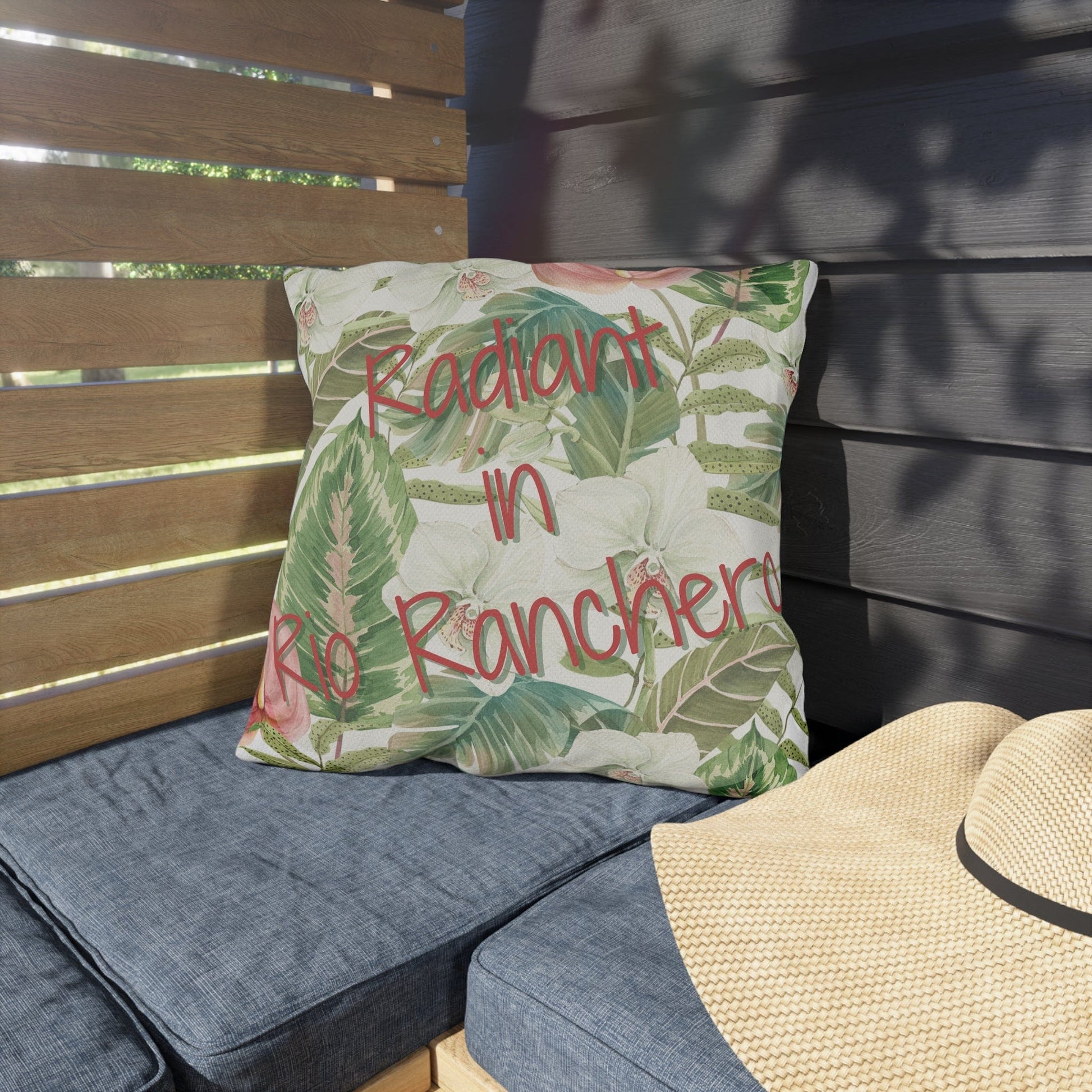 Take the 2nd Exit Florida Villages of  Outdoor Pillows (Pink Lettering) - Rio Ranchero