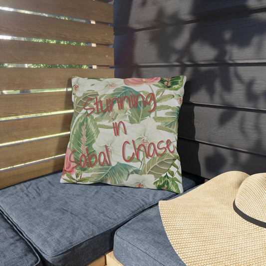 Take the 2nd Exit Florida Villages of  Outdoor Pillows (Pink Lettering) - Sabal Chase