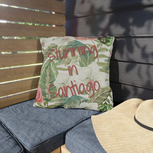 Take the 2nd Exit Florida Villages of  Outdoor Pillows (Pink Lettering) - Santiago