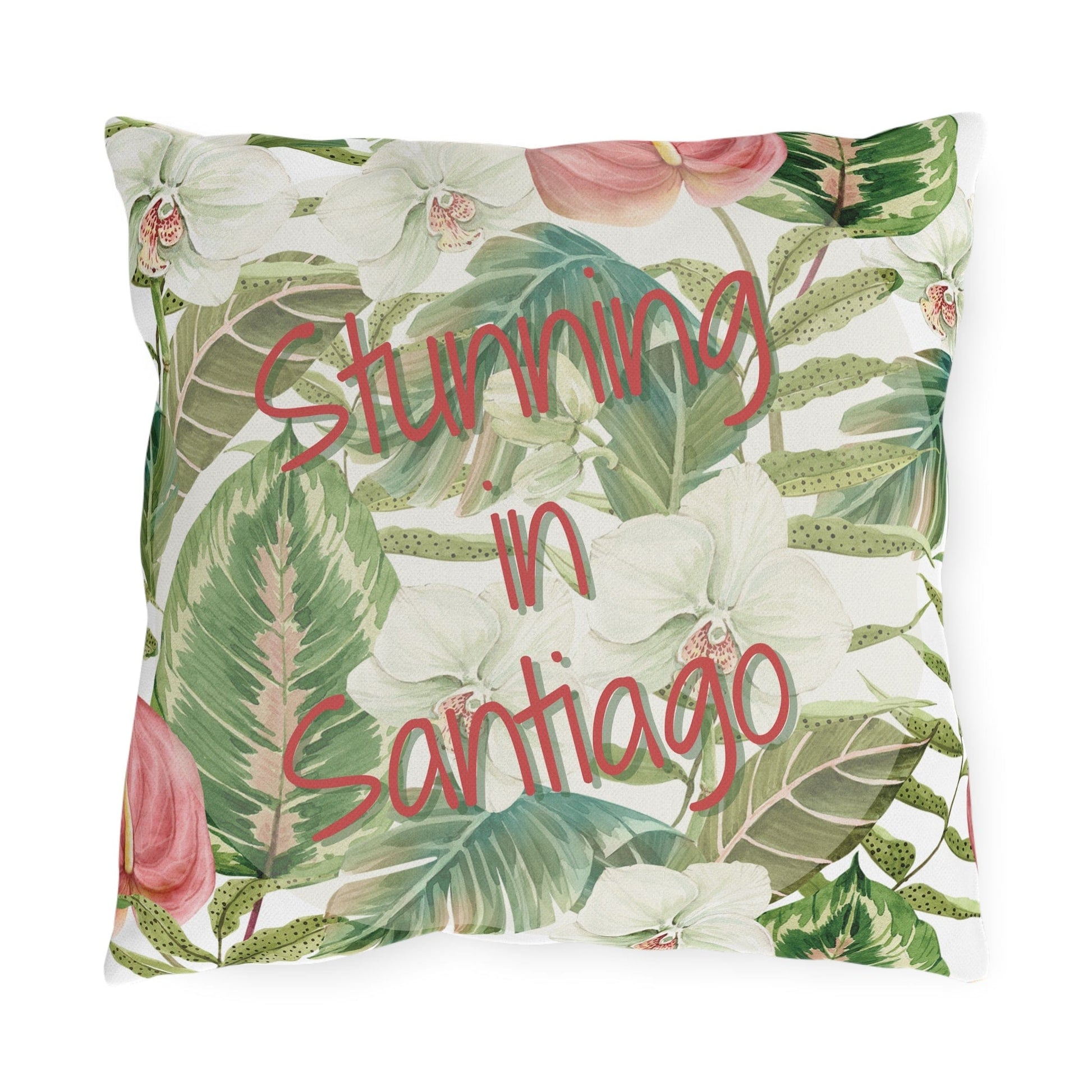 Take the 2nd Exit Florida Villages of  Outdoor Pillows (Pink Lettering) - Santiago