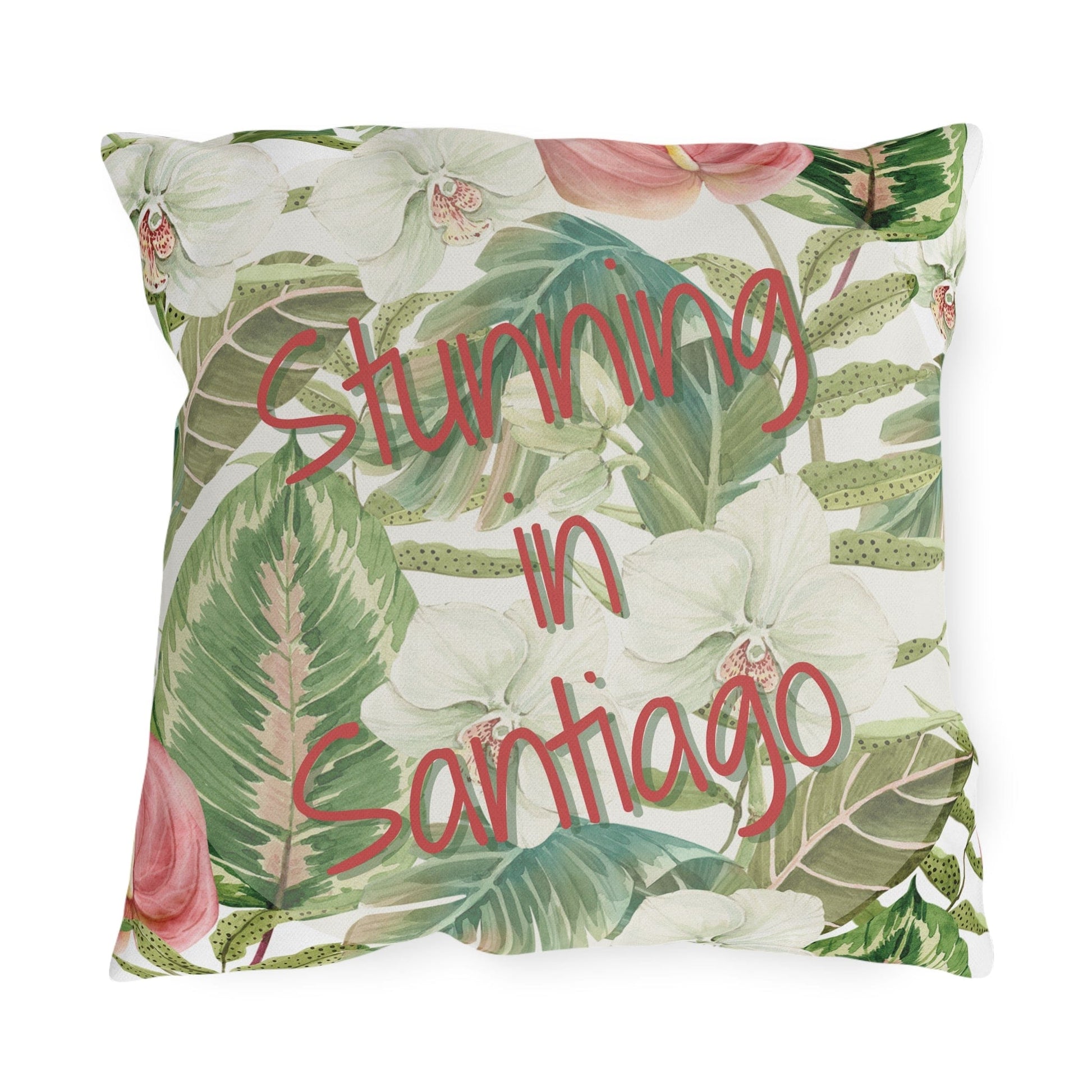Take the 2nd Exit Florida Villages of  Outdoor Pillows (Pink Lettering) - Santiago