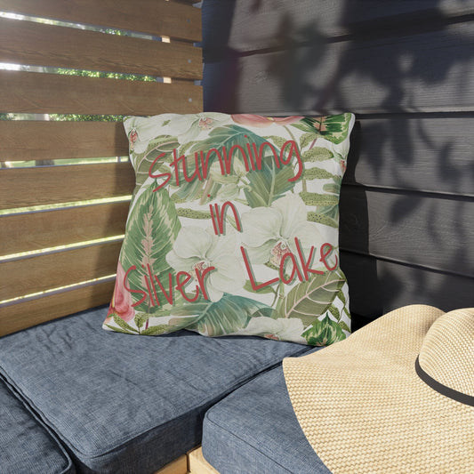 Take the 2nd Exit Florida Villages of  Outdoor Pillows (Pink Lettering) - Silver Lake