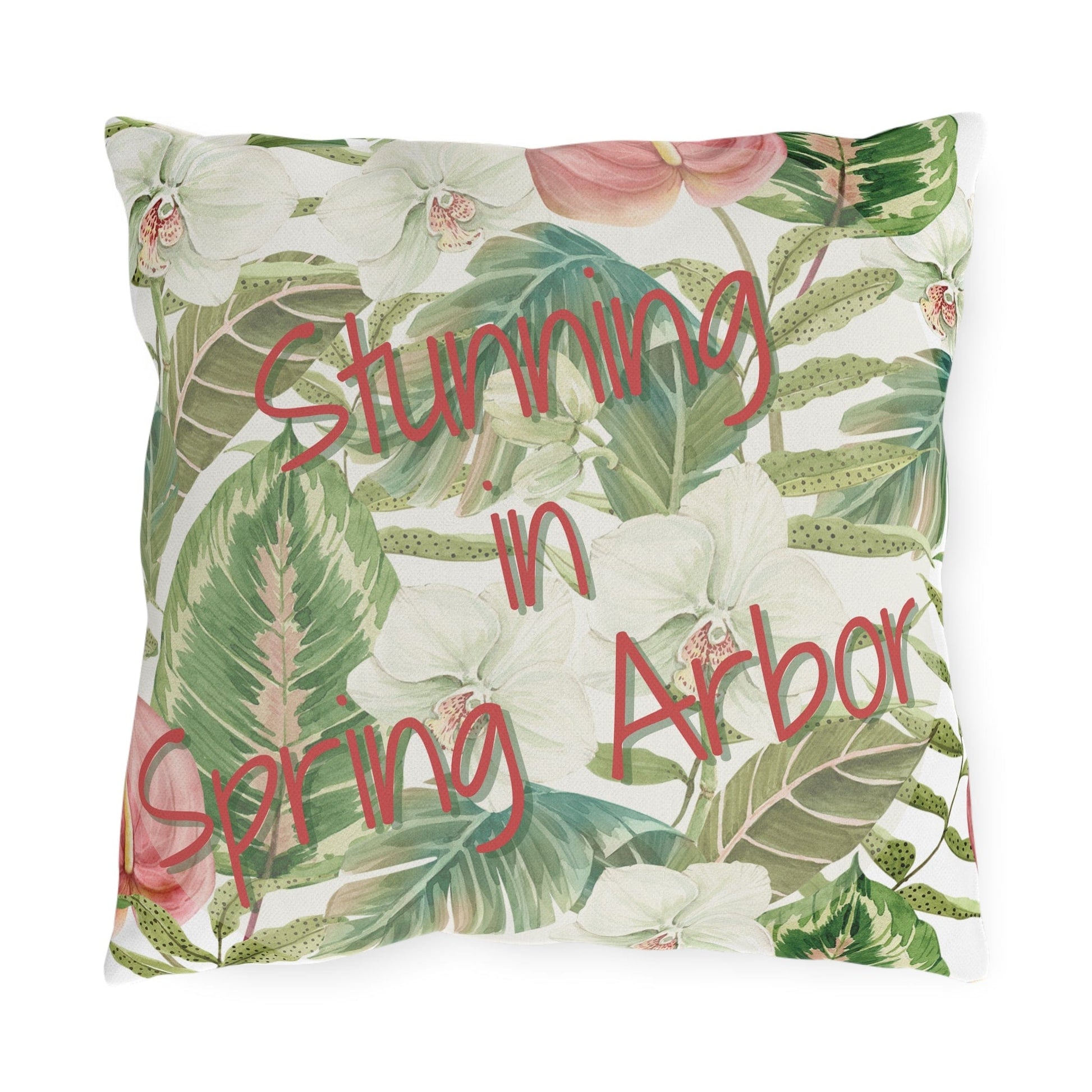 Take the 2nd Exit Florida Villages of  Outdoor Pillows (Pink Lettering) - Spring Arbor