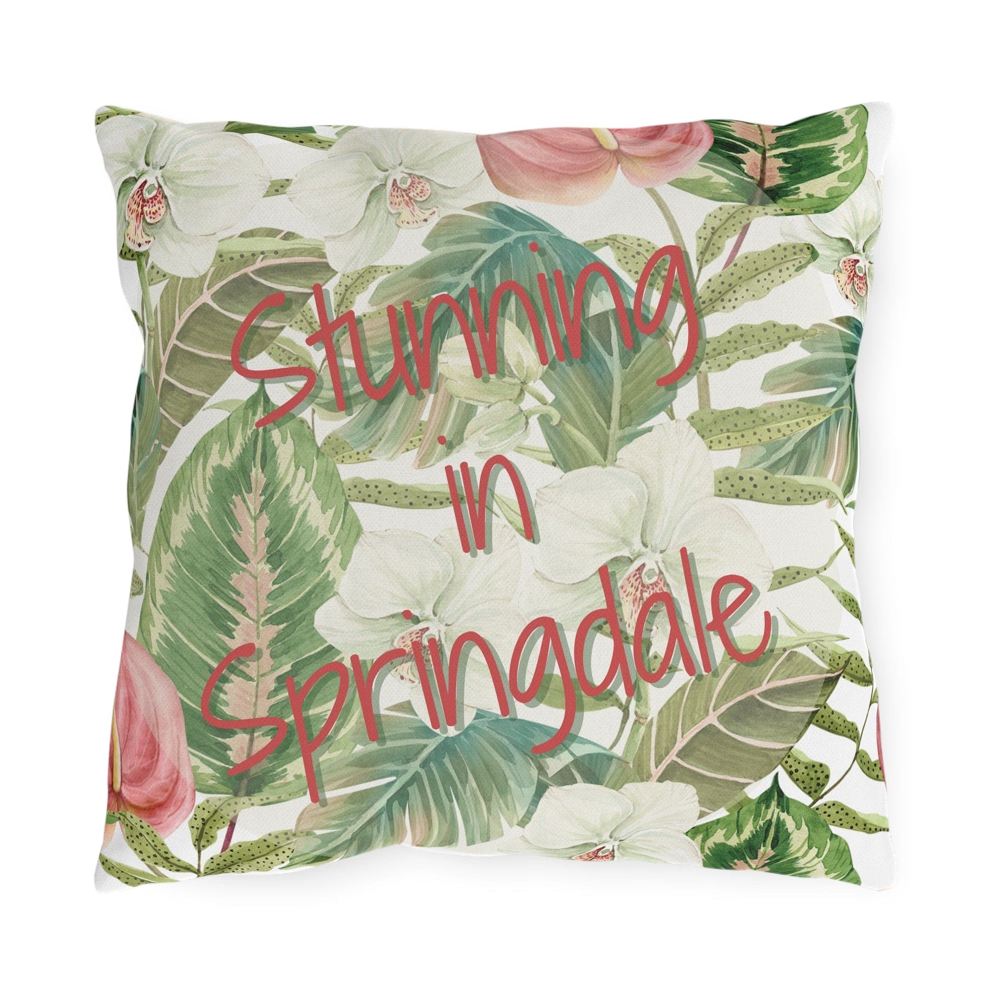 Take the 2nd Exit Florida Villages of  Outdoor Pillows (Pink Lettering) - Springdale