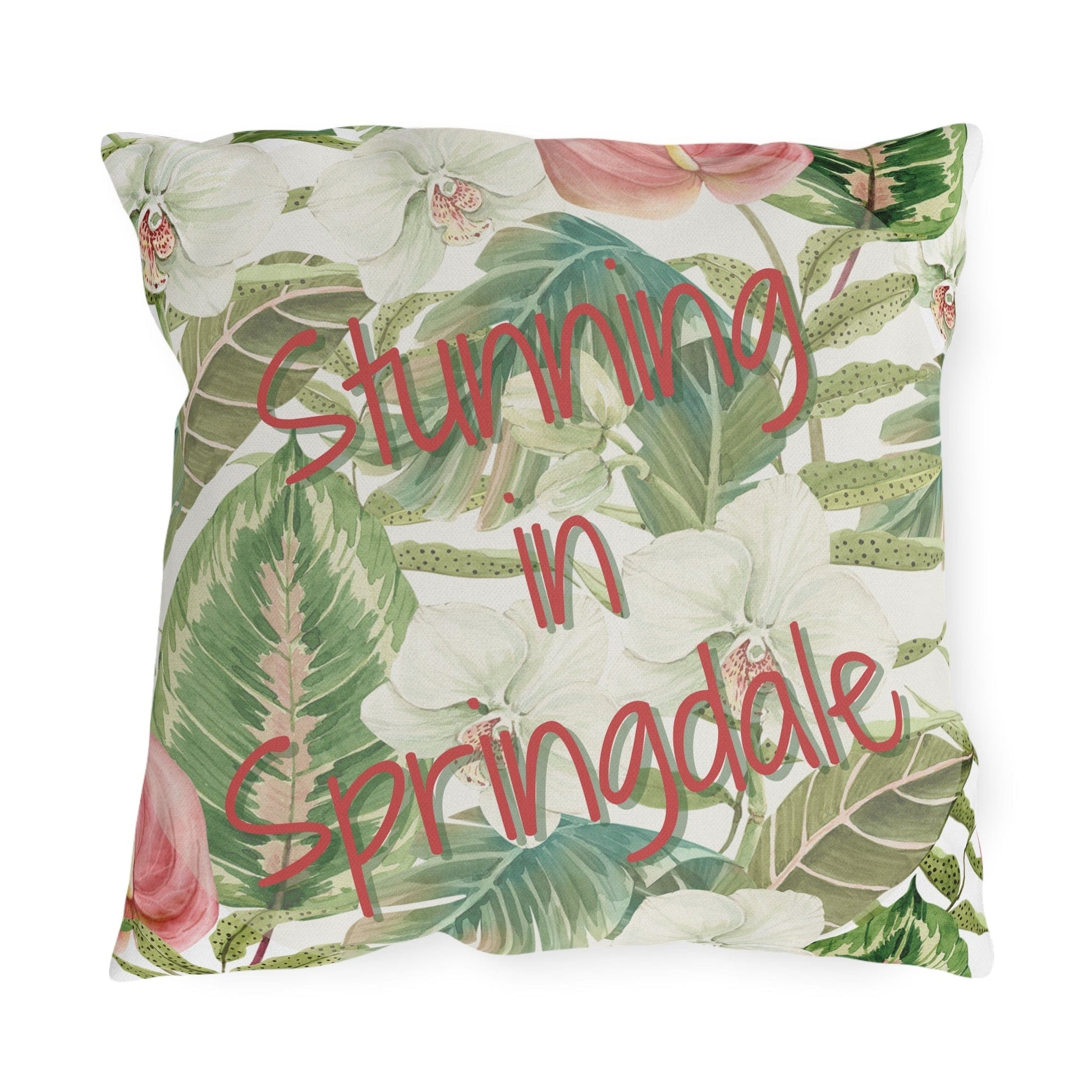 Take the 2nd Exit Florida Villages of  Outdoor Pillows (Pink Lettering) - Springdale