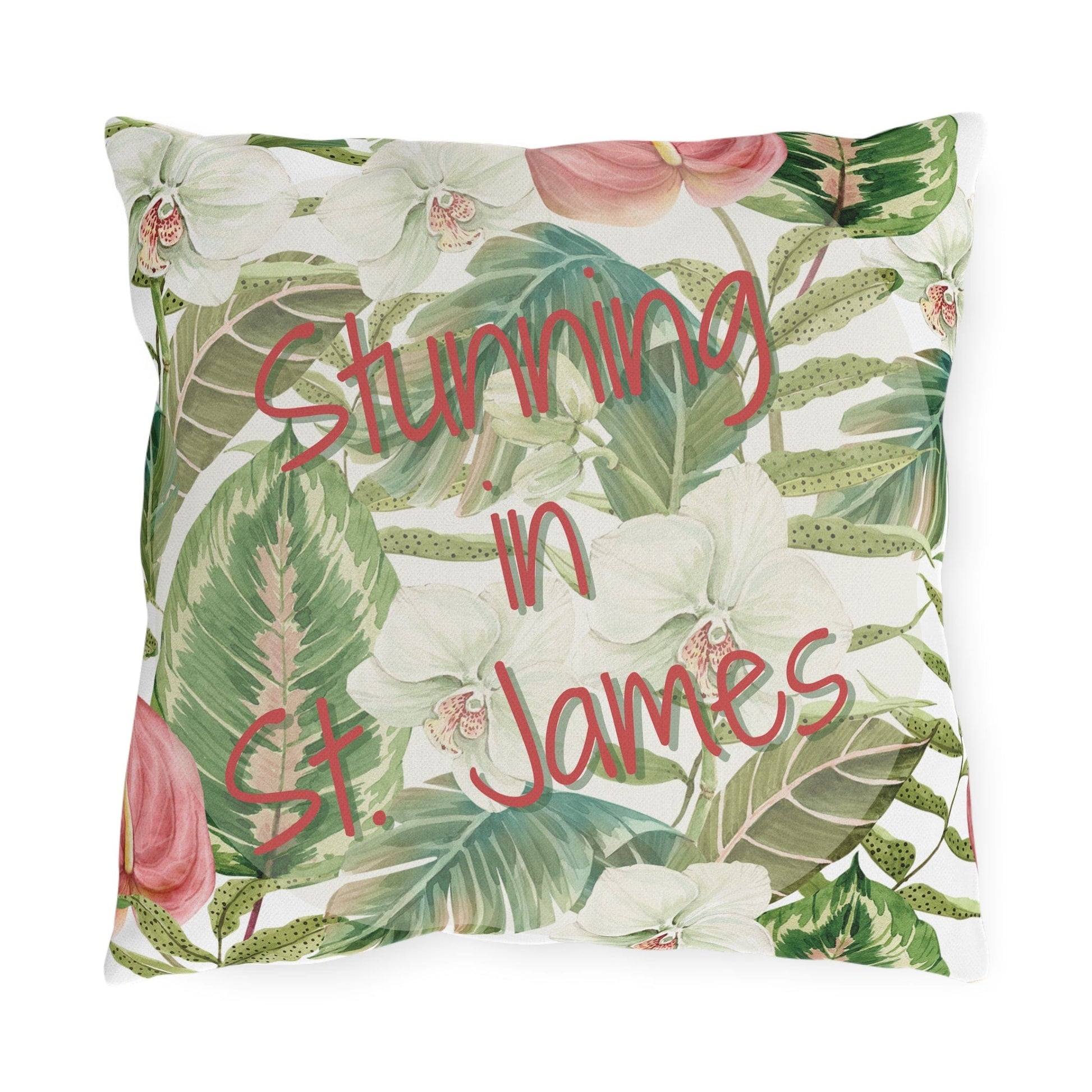 Take the 2nd Exit Florida Villages of  Outdoor Pillows (Pink Lettering) - St. James