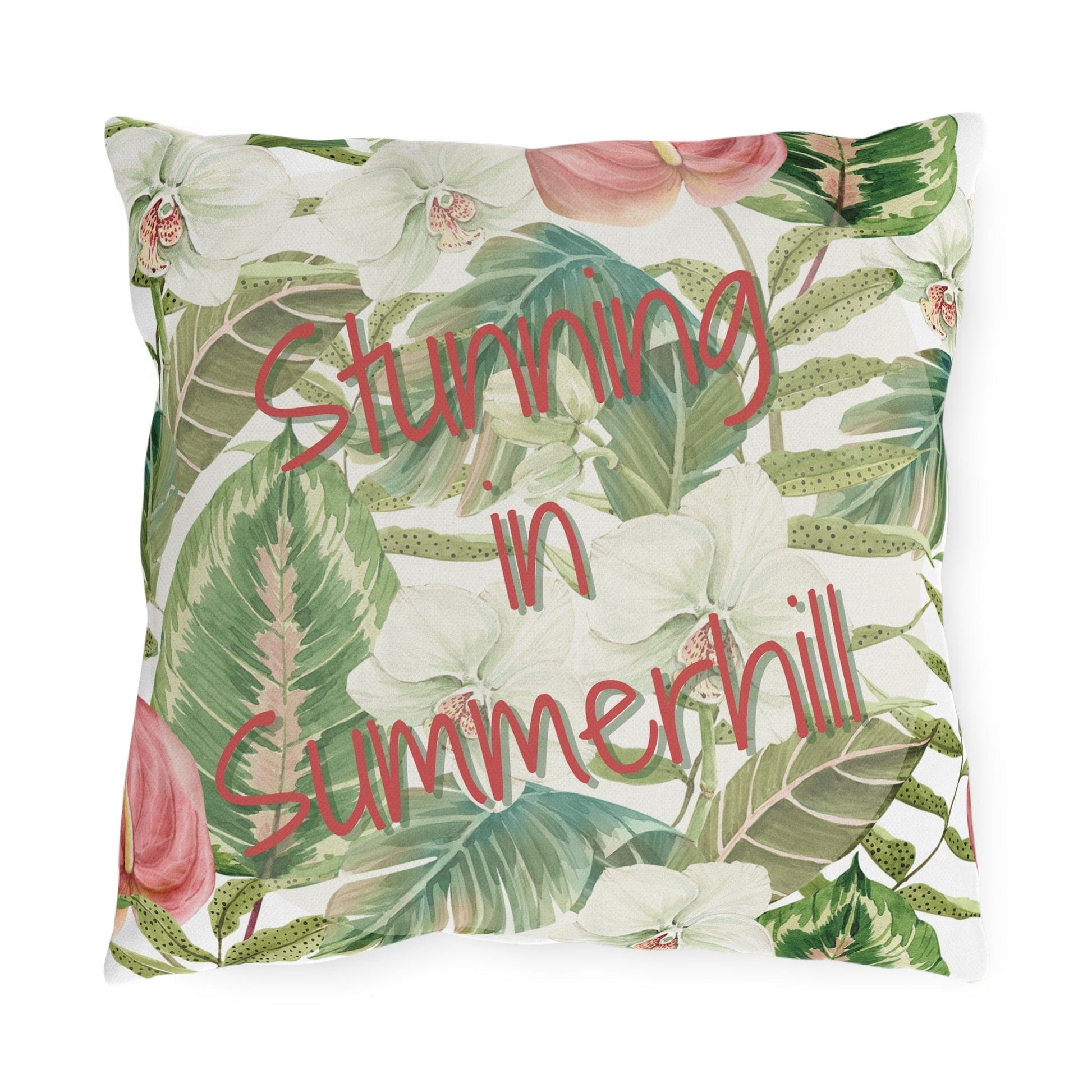 Take the 2nd Exit Florida Villages of  Outdoor Pillows (Pink Lettering) - Summerhill