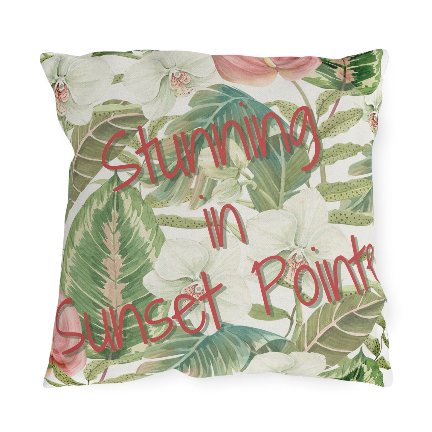 Take the 2nd Exit Florida Villages of  Outdoor Pillows (Pink Lettering) - Sunset Pointe