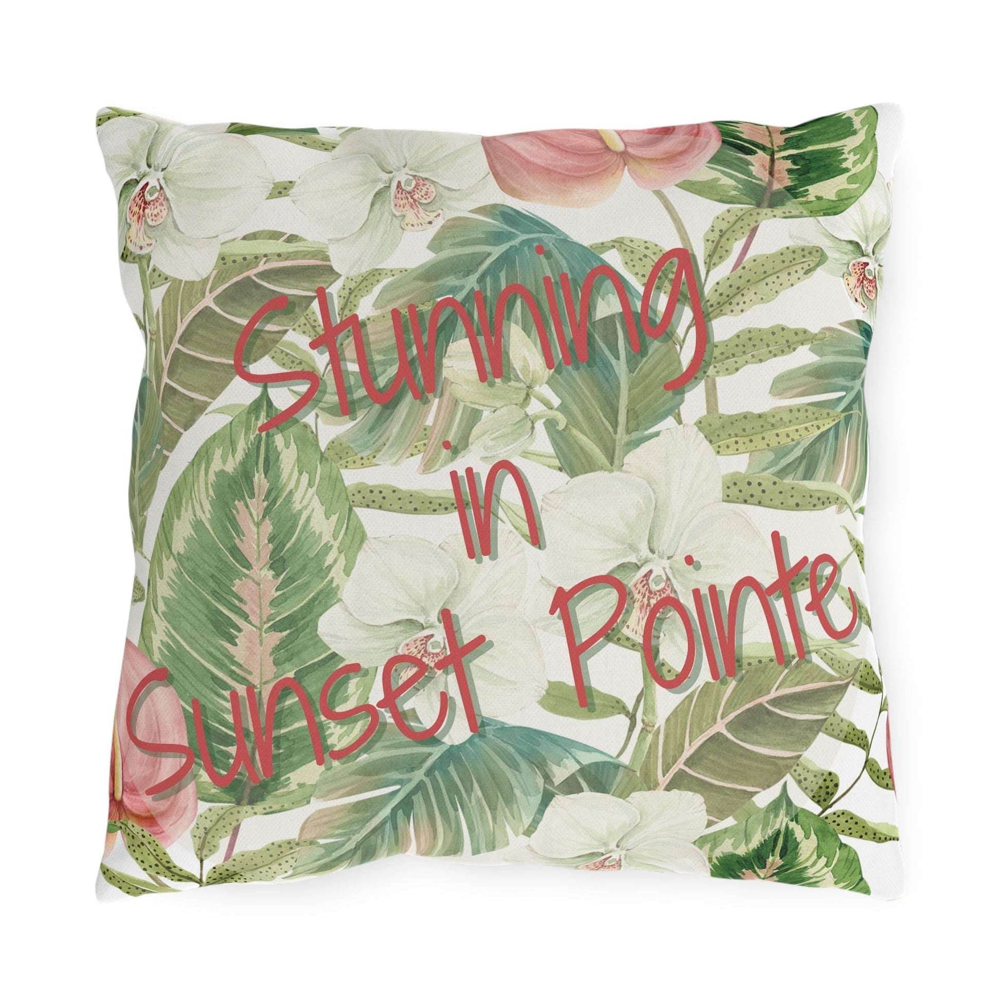 Take the 2nd Exit Florida Villages of  Outdoor Pillows (Pink Lettering) - Sunset Pointe