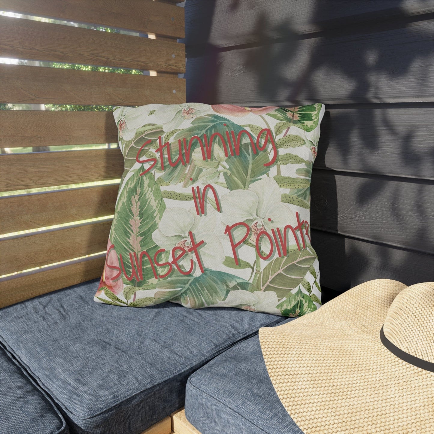Take the 2nd Exit Florida Villages of  Outdoor Pillows (Pink Lettering) - Sunset Pointe