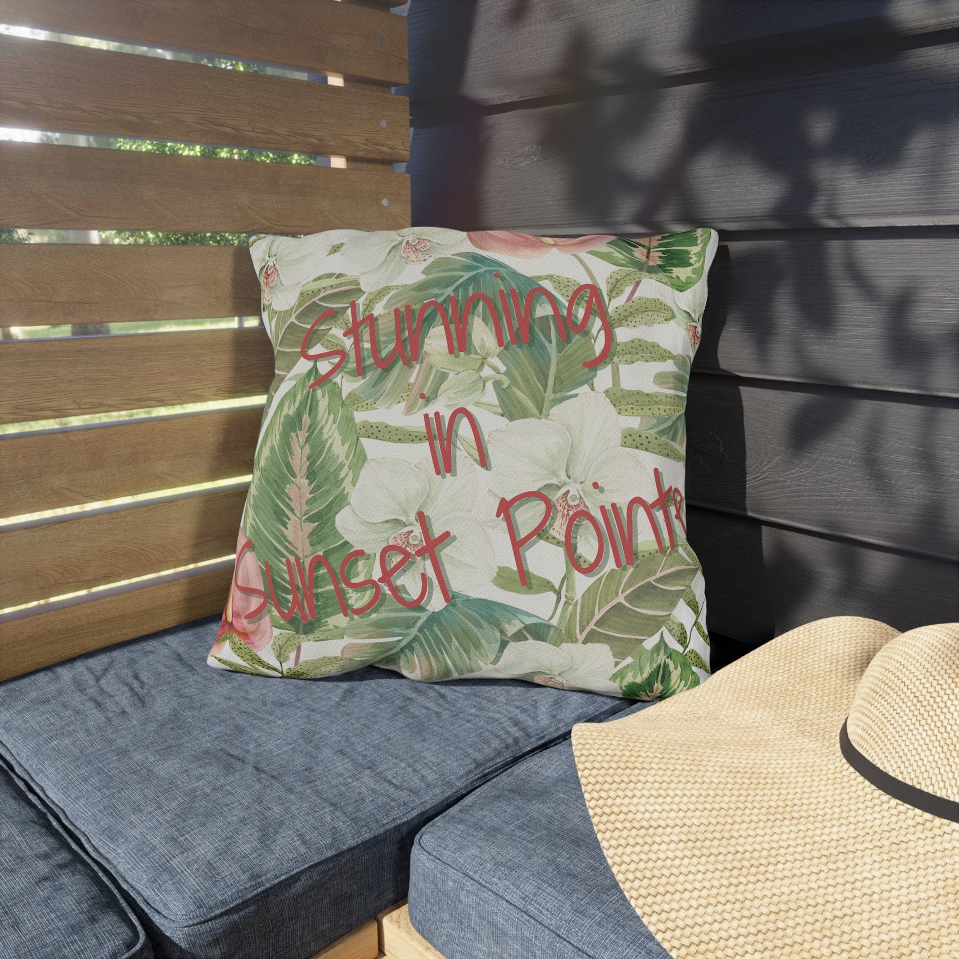 Take the 2nd Exit Florida Villages of  Outdoor Pillows (Pink Lettering) - Sunset Pointe
