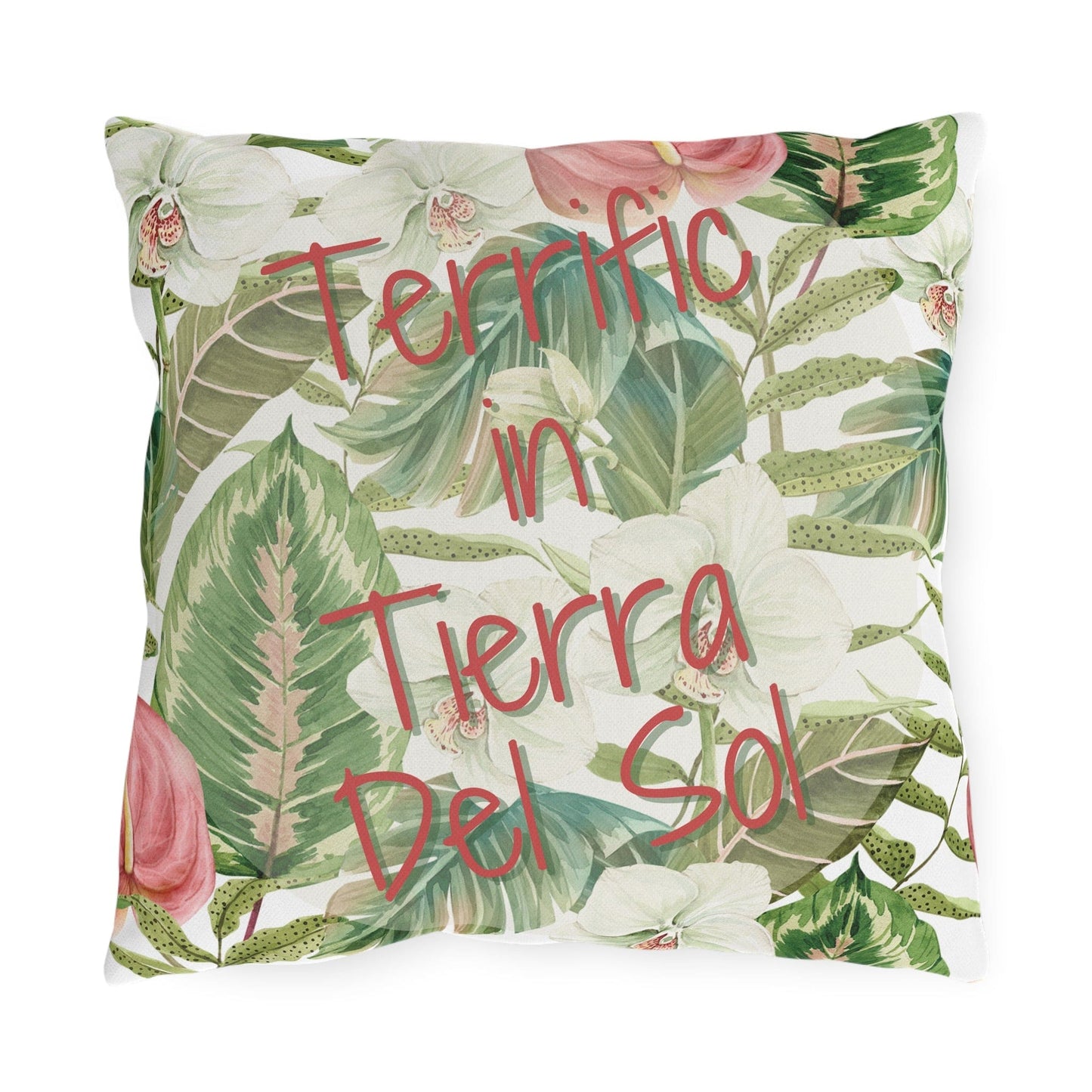 Take the 2nd Exit Florida Villages of  Outdoor Pillows (Pink Lettering) - Tierra Del Sol