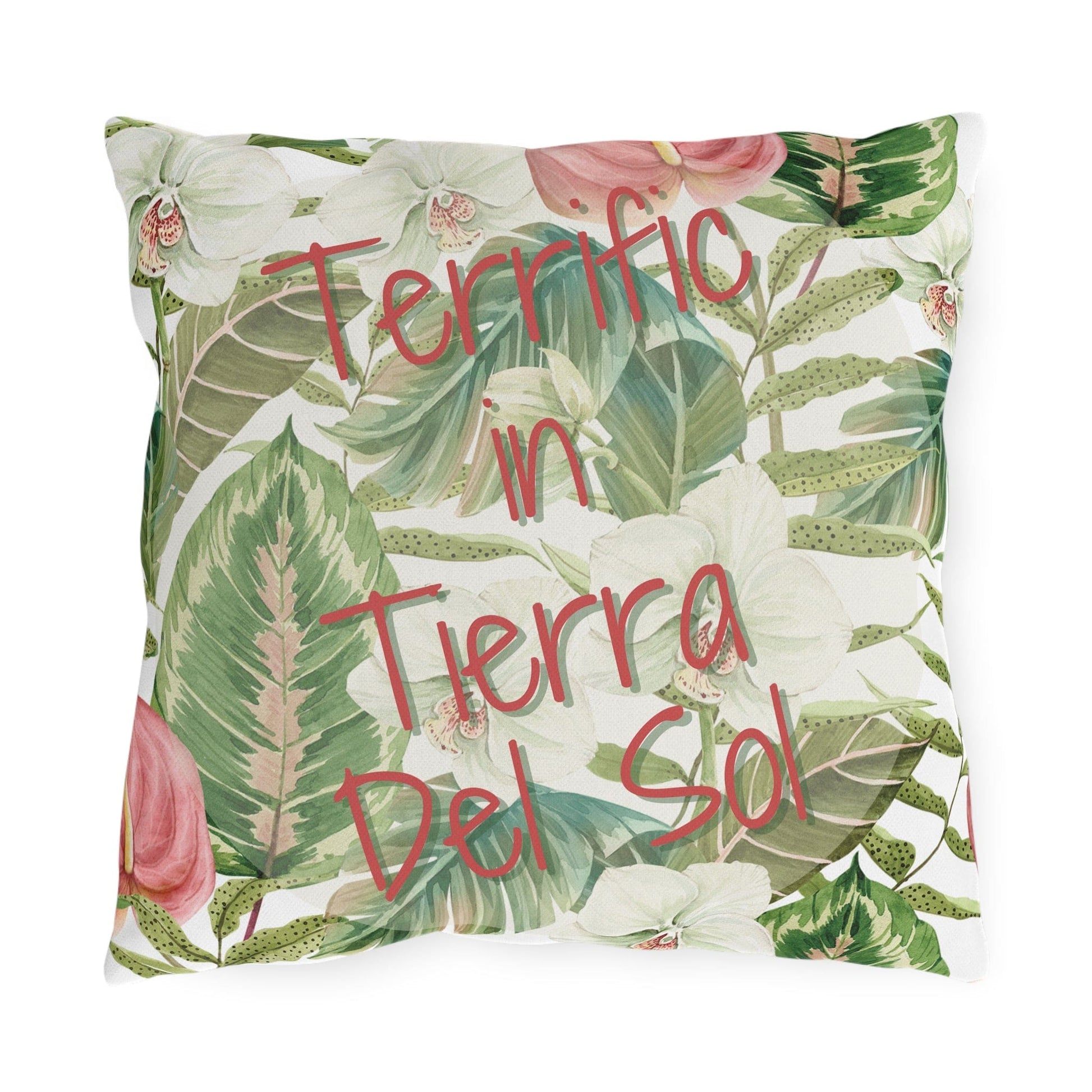 Take the 2nd Exit Florida Villages of  Outdoor Pillows (Pink Lettering) - Tierra Del Sol