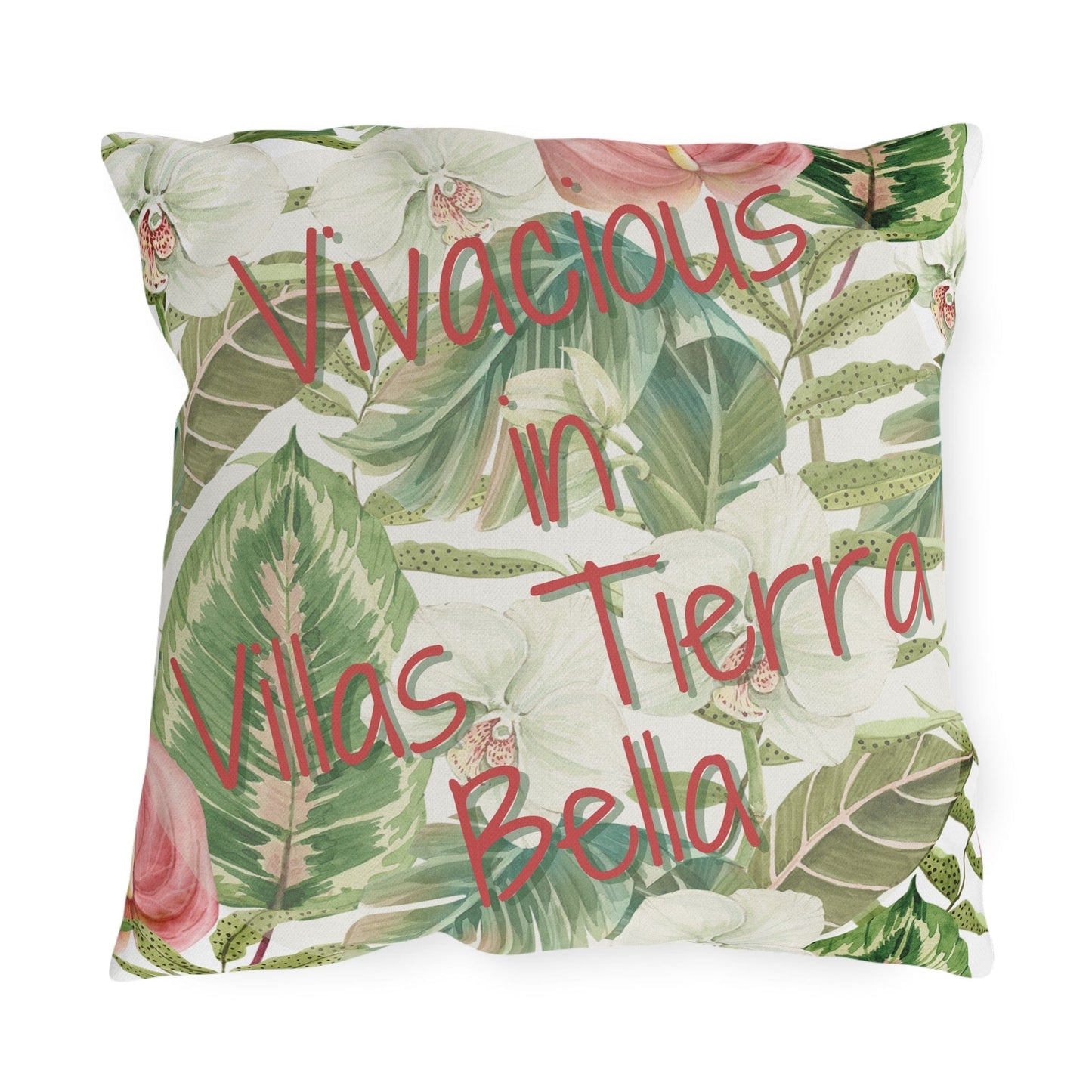 Take the 2nd Exit Florida Villages of  Outdoor Pillows (Pink Lettering) - Villas Tierra Bella