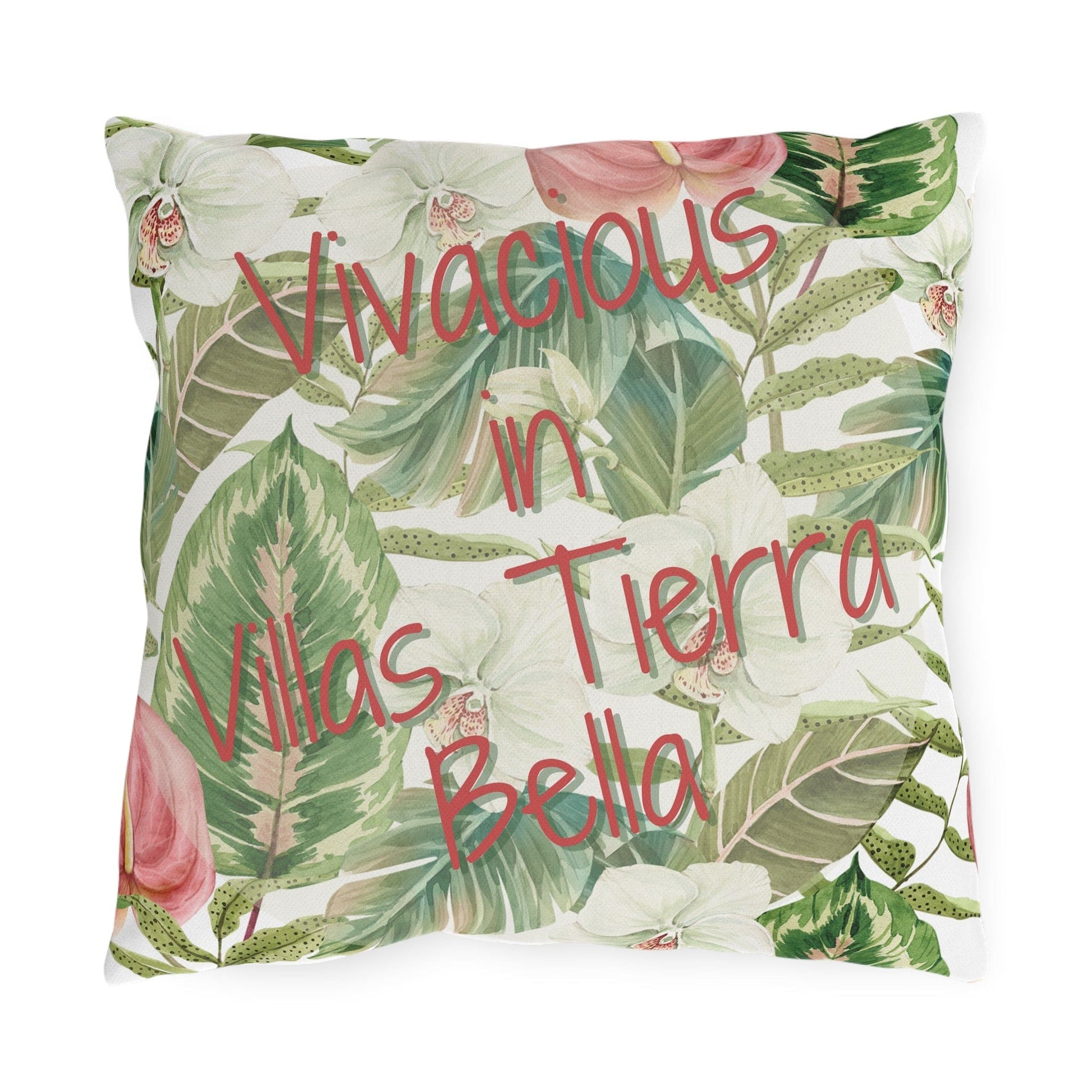 Take the 2nd Exit Florida Villages of  Outdoor Pillows (Pink Lettering) - Villas Tierra Bella