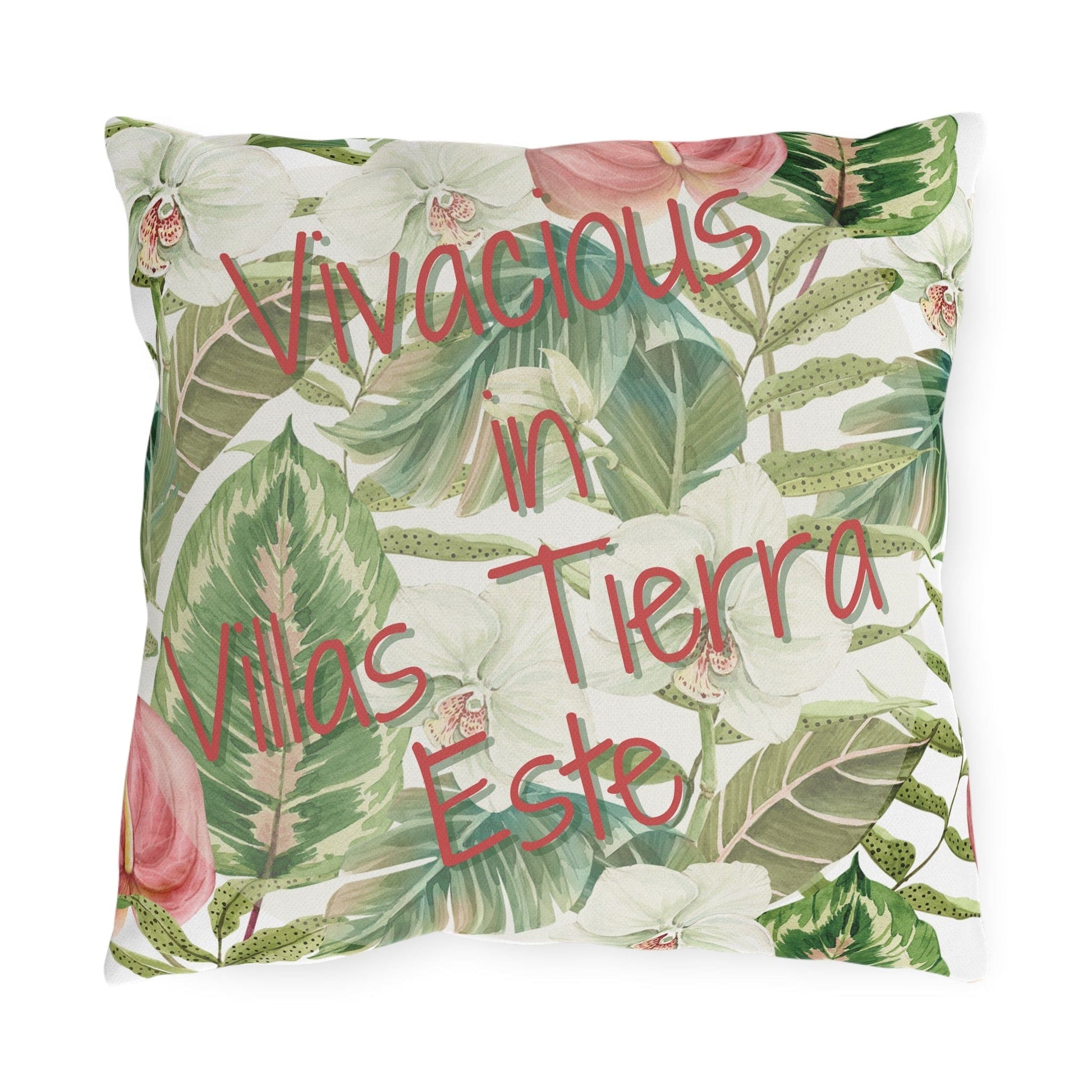 Take the 2nd Exit Florida Villages of  Outdoor Pillows (Pink Lettering) - Villas Tierra Este