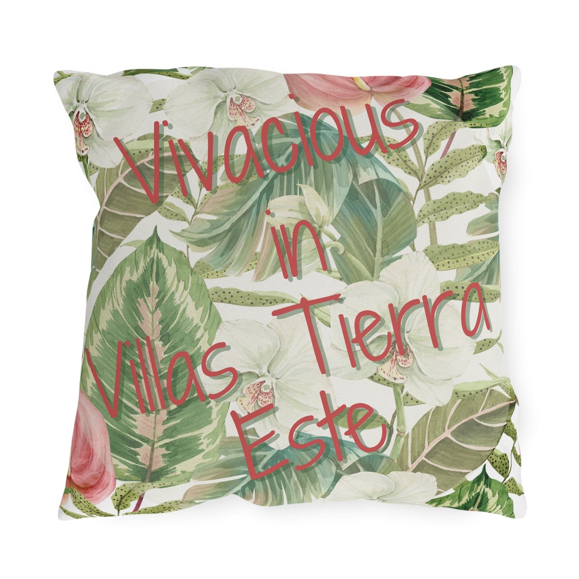 Take the 2nd Exit Florida Villages of  Outdoor Pillows (Pink Lettering) - Villas Tierra Este