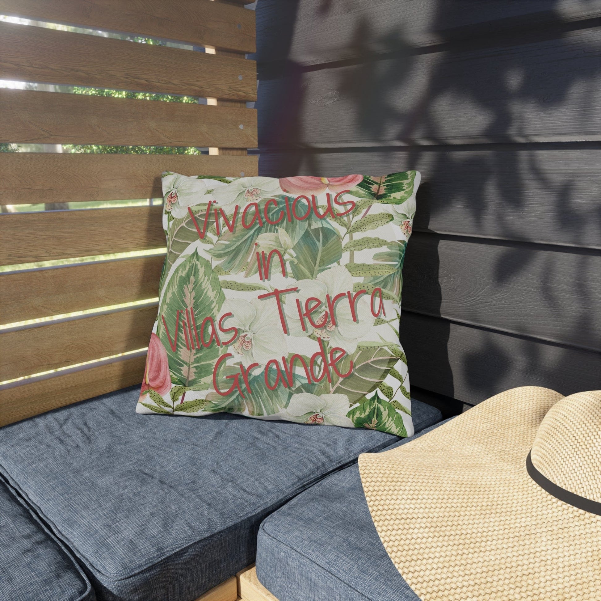 Take the 2nd Exit Florida Villages of  Outdoor Pillows (Pink Lettering) - Villas Tierra Grande