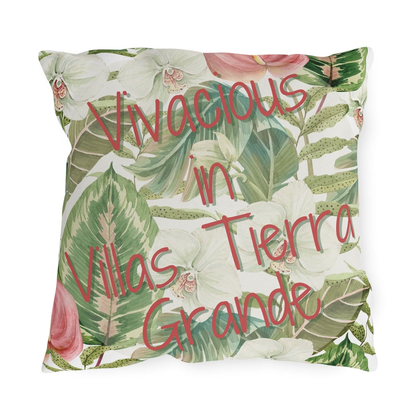 Take the 2nd Exit Florida Villages of  Outdoor Pillows (Pink Lettering) - Villas Tierra Grande