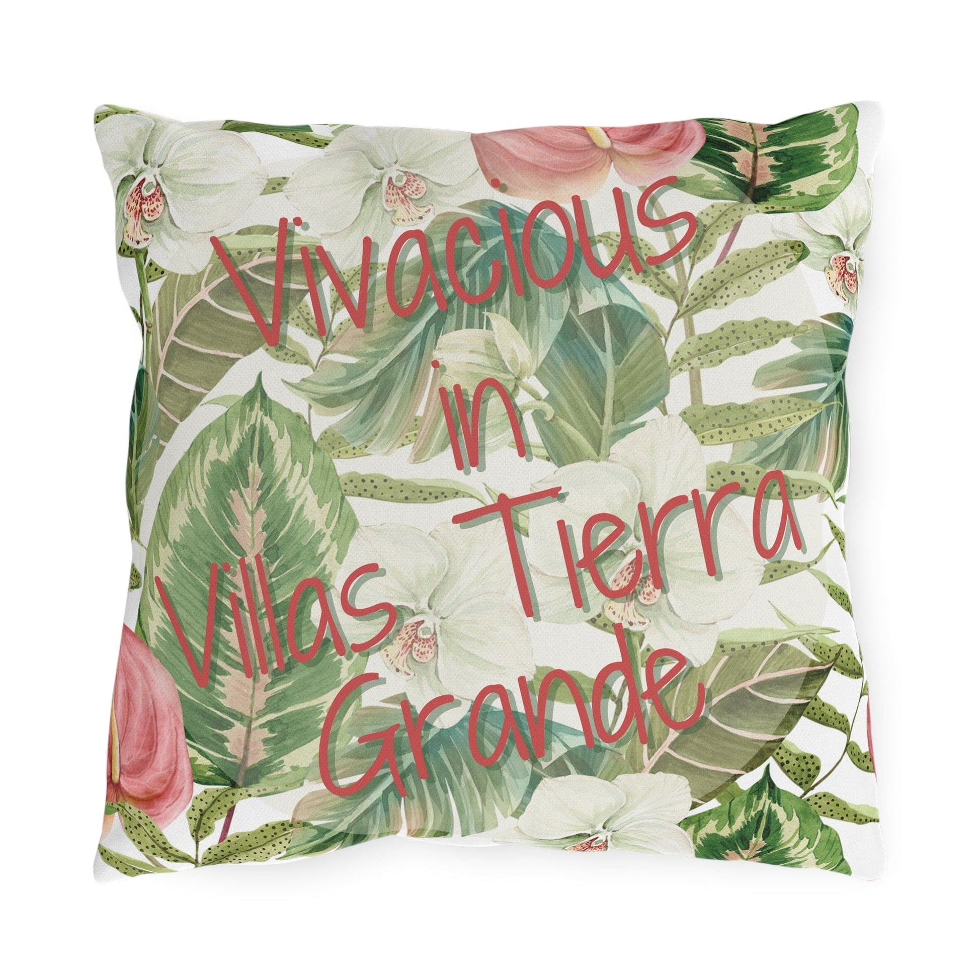 Take the 2nd Exit Florida Villages of  Outdoor Pillows (Pink Lettering) - Villas Tierra Grande