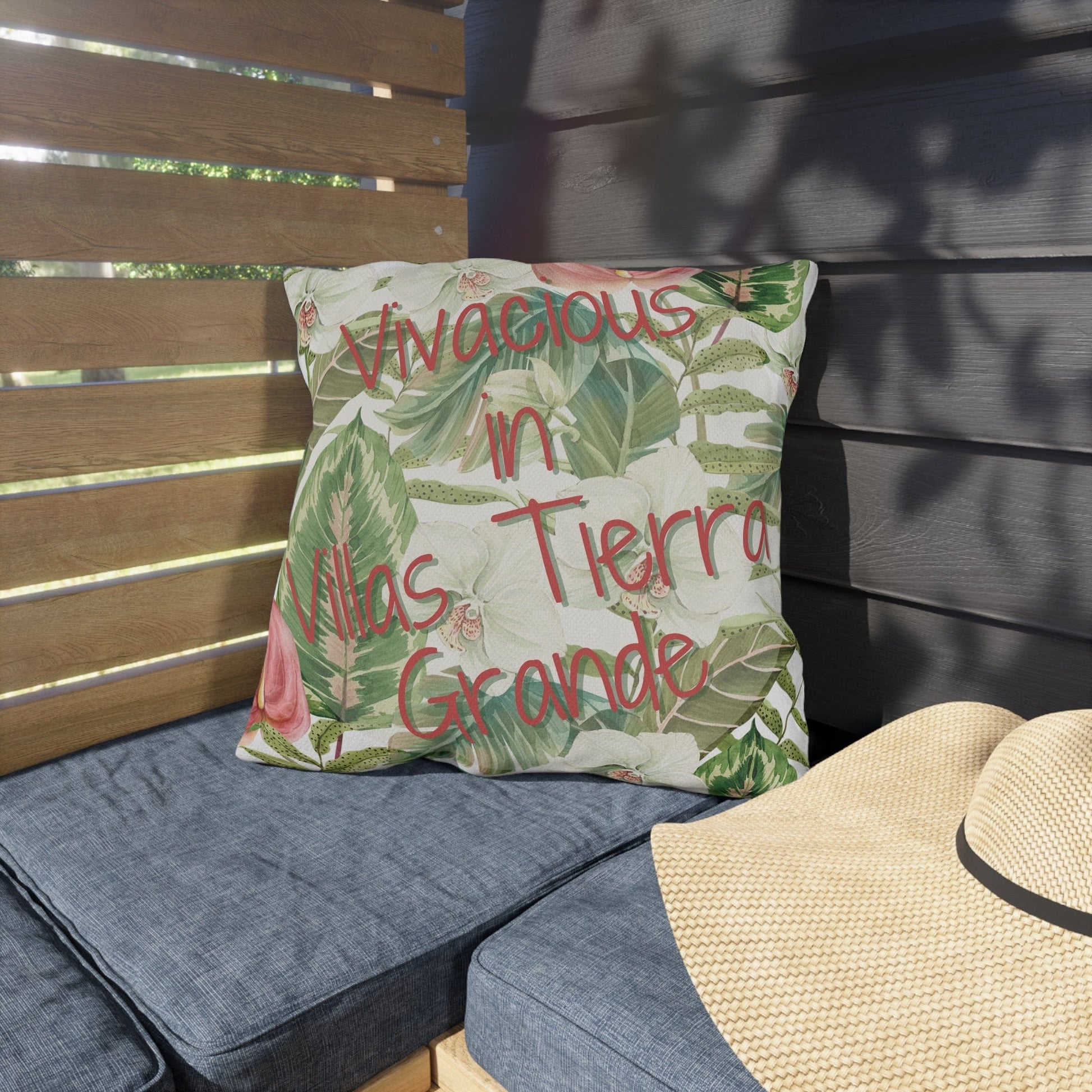 Take the 2nd Exit Florida Villages of  Outdoor Pillows (Pink Lettering) - Villas Tierra Grande