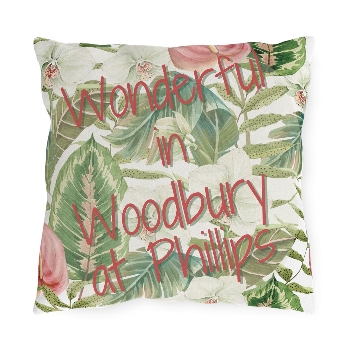 Take the 2nd Exit Florida Villages of  Outdoor Pillows (Pink Lettering) - Woodbury at Phillips