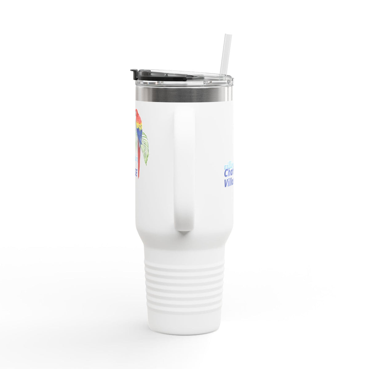 Printify Florida Villages of  Parrot Design Insulated Travel Mug 40oz - Charlee Villas