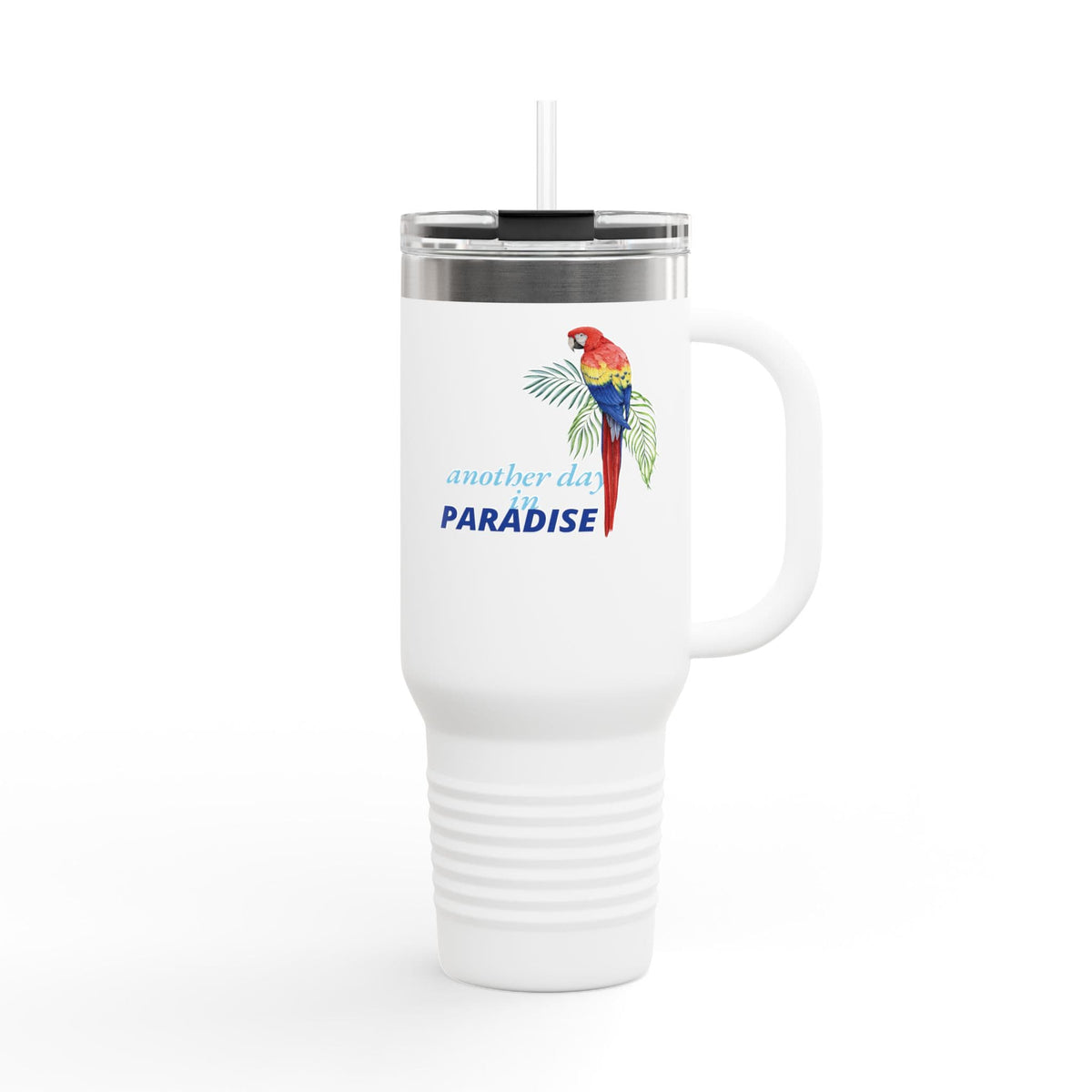 Printify Florida Villages of  Parrot Design Insulated Travel Mug 40oz - Charlee Villas