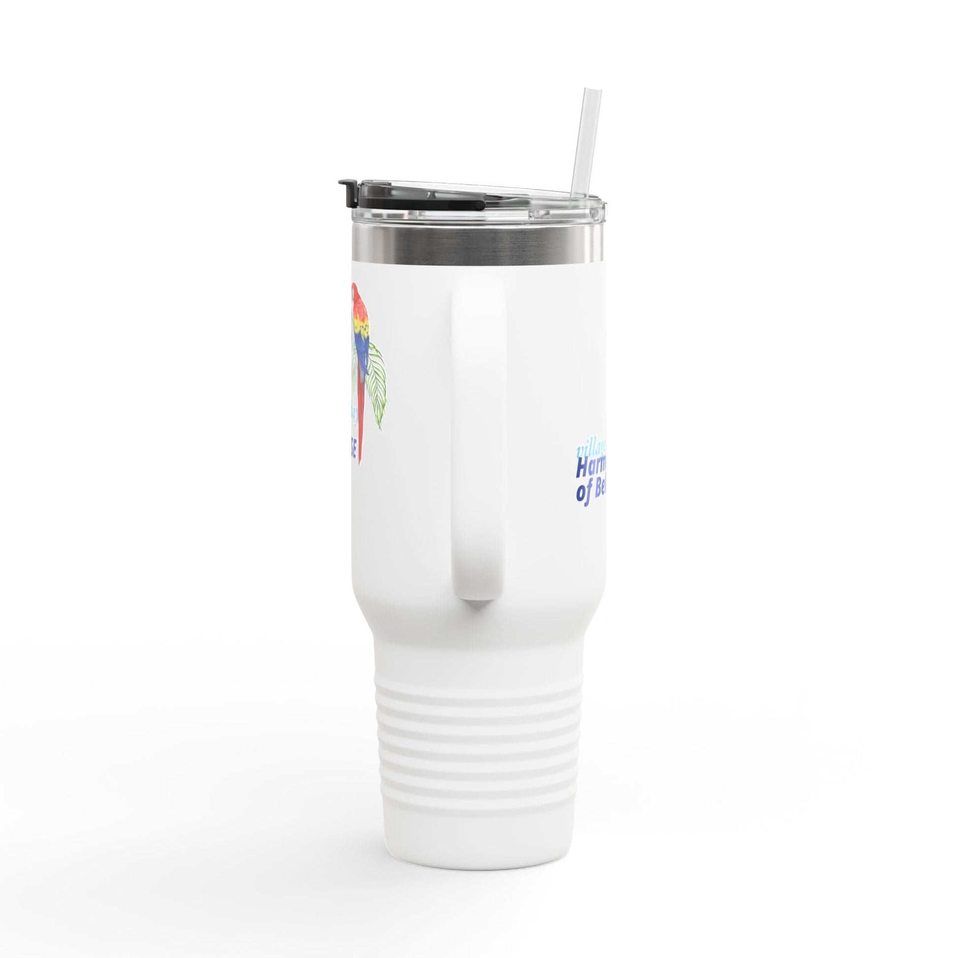 Printify Florida Villages of  Parrot Design Insulated Travel Mug 40oz - Harmeswood of Belle Aire