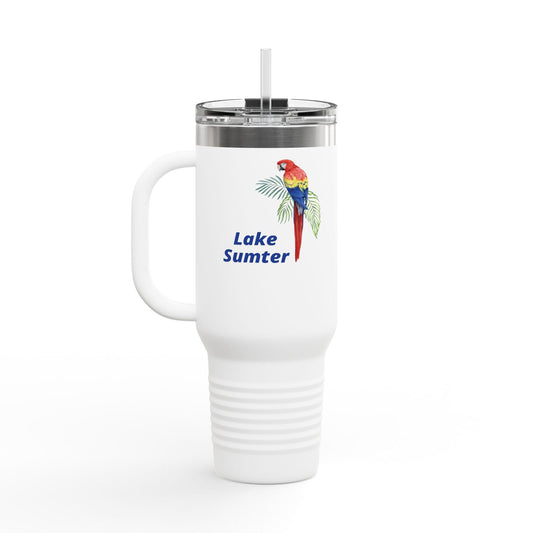 Printify Florida Villages of  Parrot Design Insulated Travel Mug 40oz - Lake Sumter