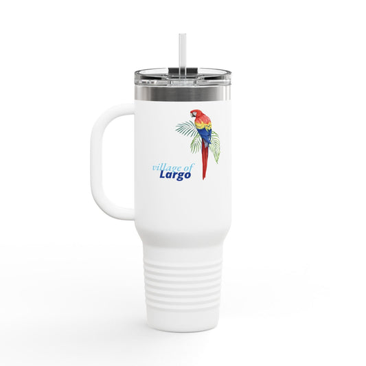 Printify Florida Villages of  Parrot Design Insulated Travel Mug 40oz - Largo