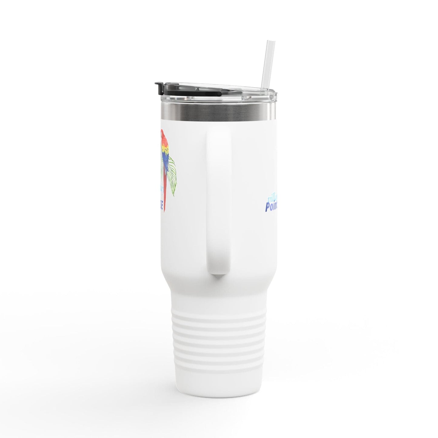Printify Florida Villages of  Parrot Design Insulated Travel Mug 40oz - Poinciana