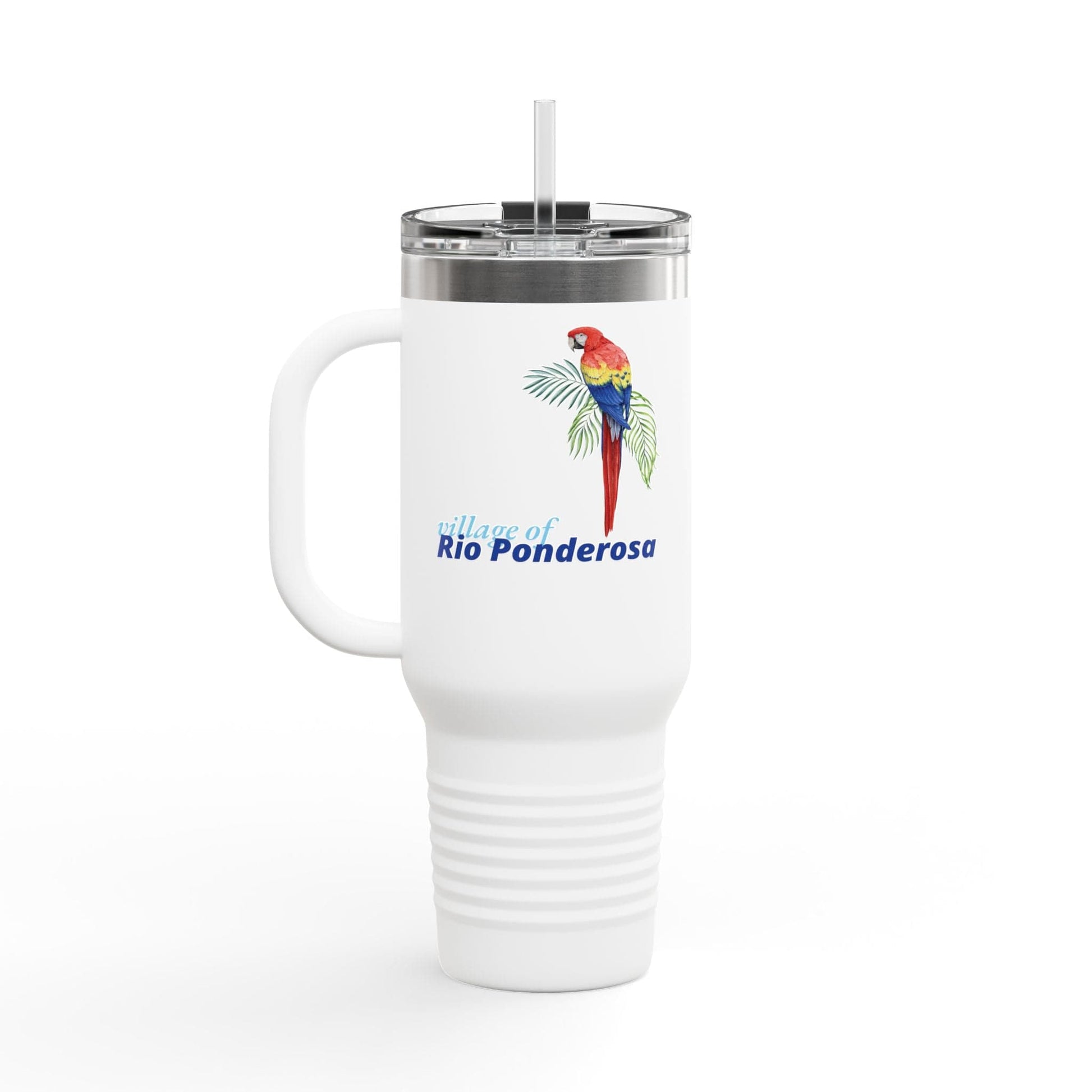 Printify Florida Villages of  Parrot Design Insulated Travel Mug 40oz - Rio Ponderosa